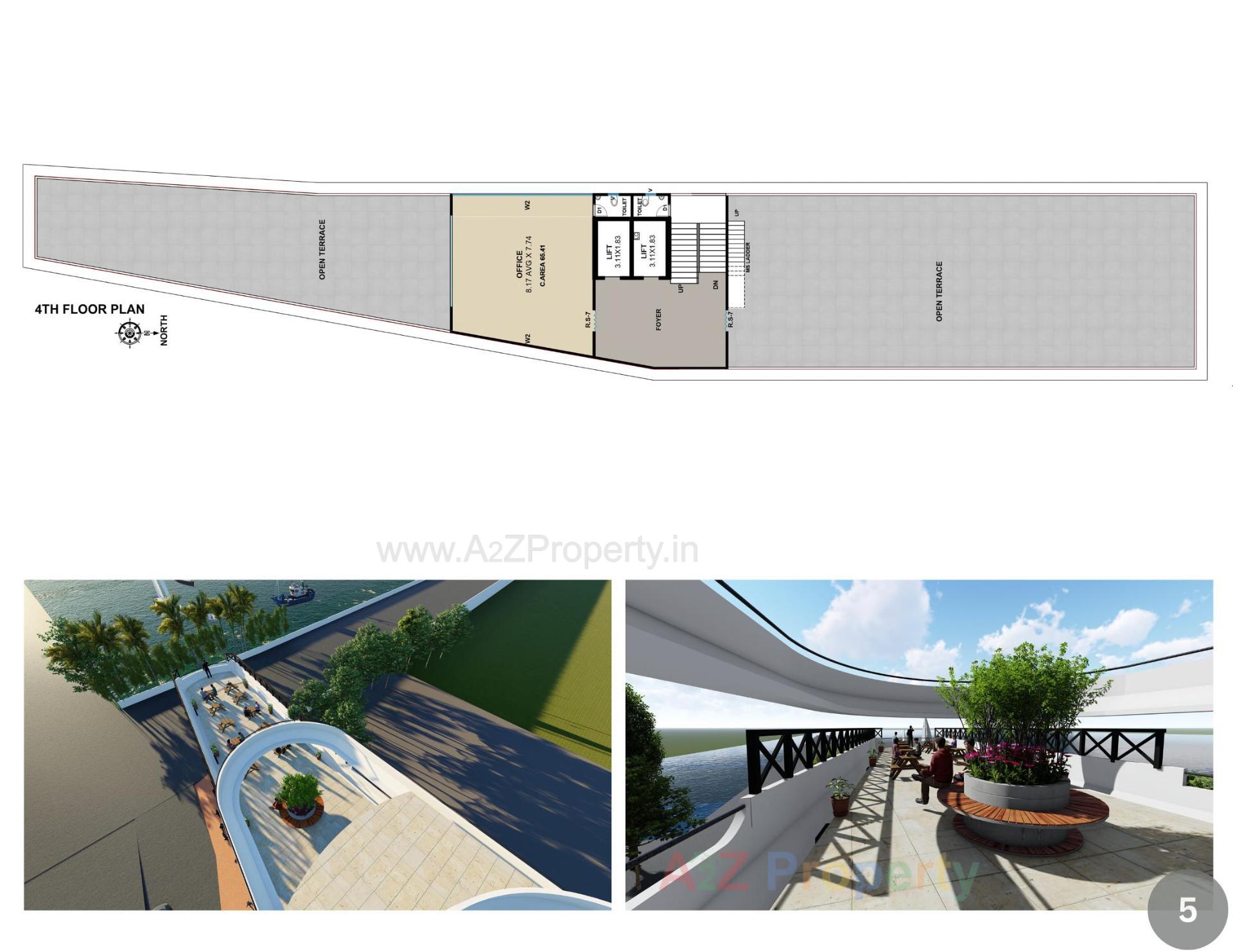 Layout of real estate project Business Bay Center located at Adajan, Surat, Gujarat