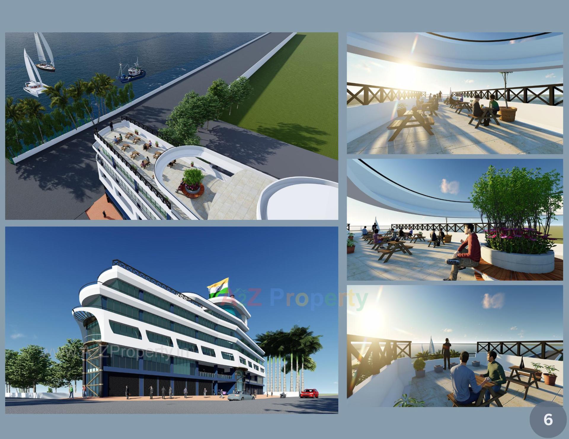 3D Elevation of real estate project Business Bay Center located at Adajan, Surat, Gujarat