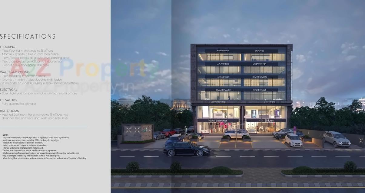 3D Elevation of real estate project Canal Point located at Majura, Surat, Gujarat