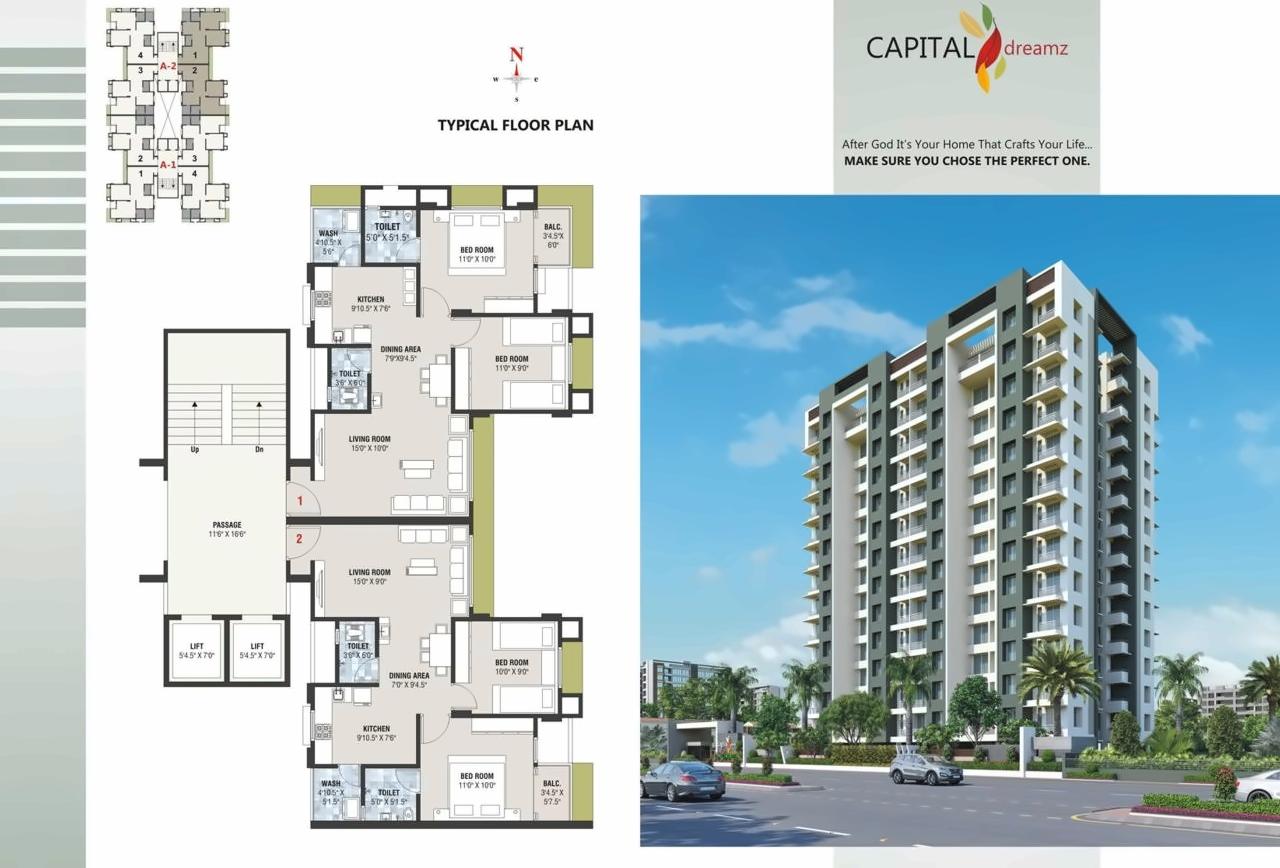 Layout of real estate project Capital Dreamz located at Surat, Surat, Gujarat