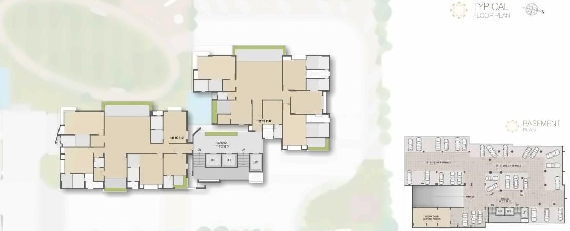 Layout of real estate project Carat located at Katar, Surat, Gujarat