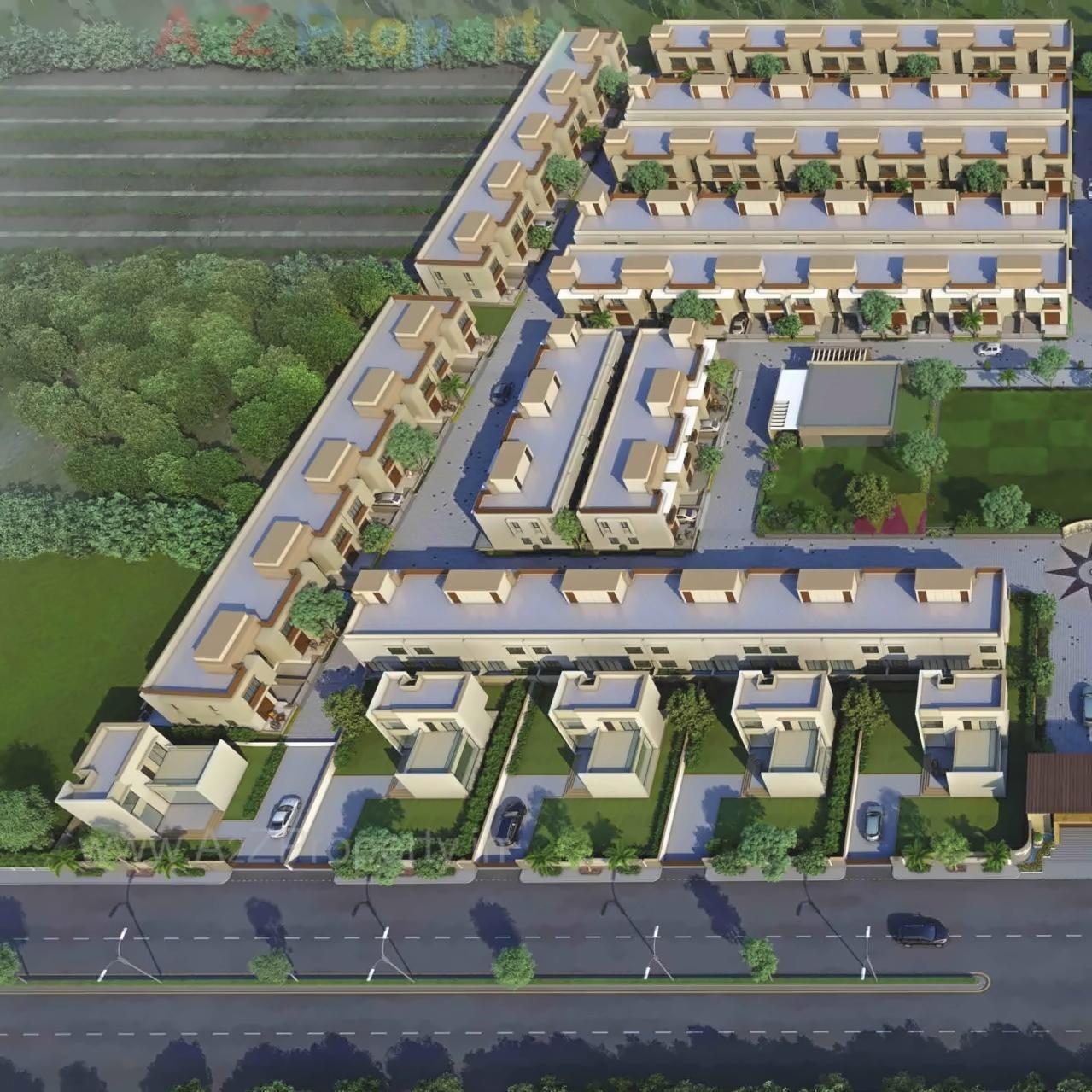 3D Elevation of real estate project Casa Bella located at Barbodhan, Surat, Gujarat