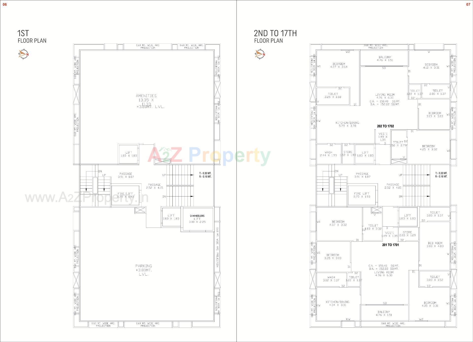 Layout of real estate project Castello located at Vesu, Surat, Gujarat