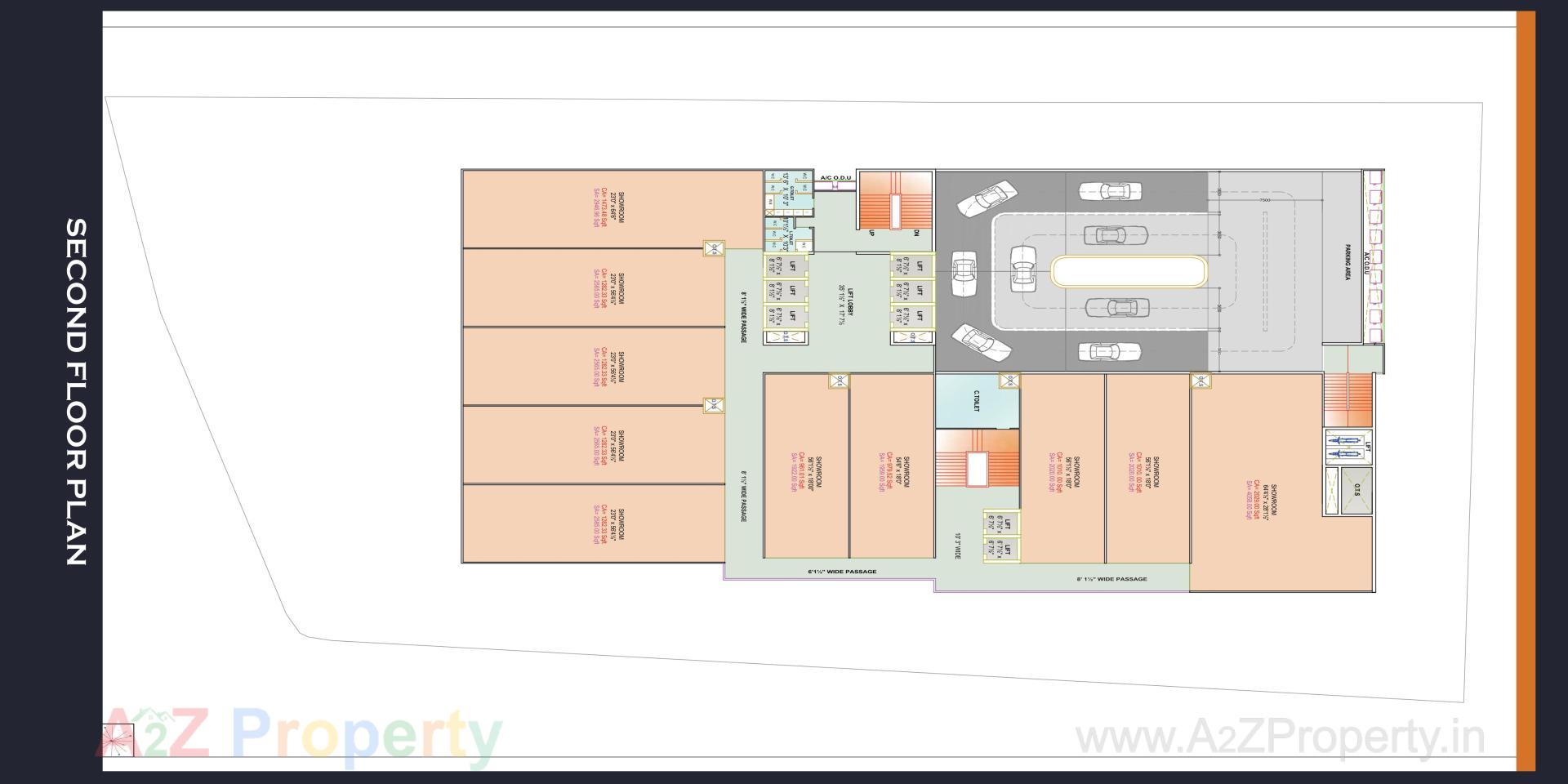 Layout of real estate project Central Business Hub located at Umra, Surat, Gujarat