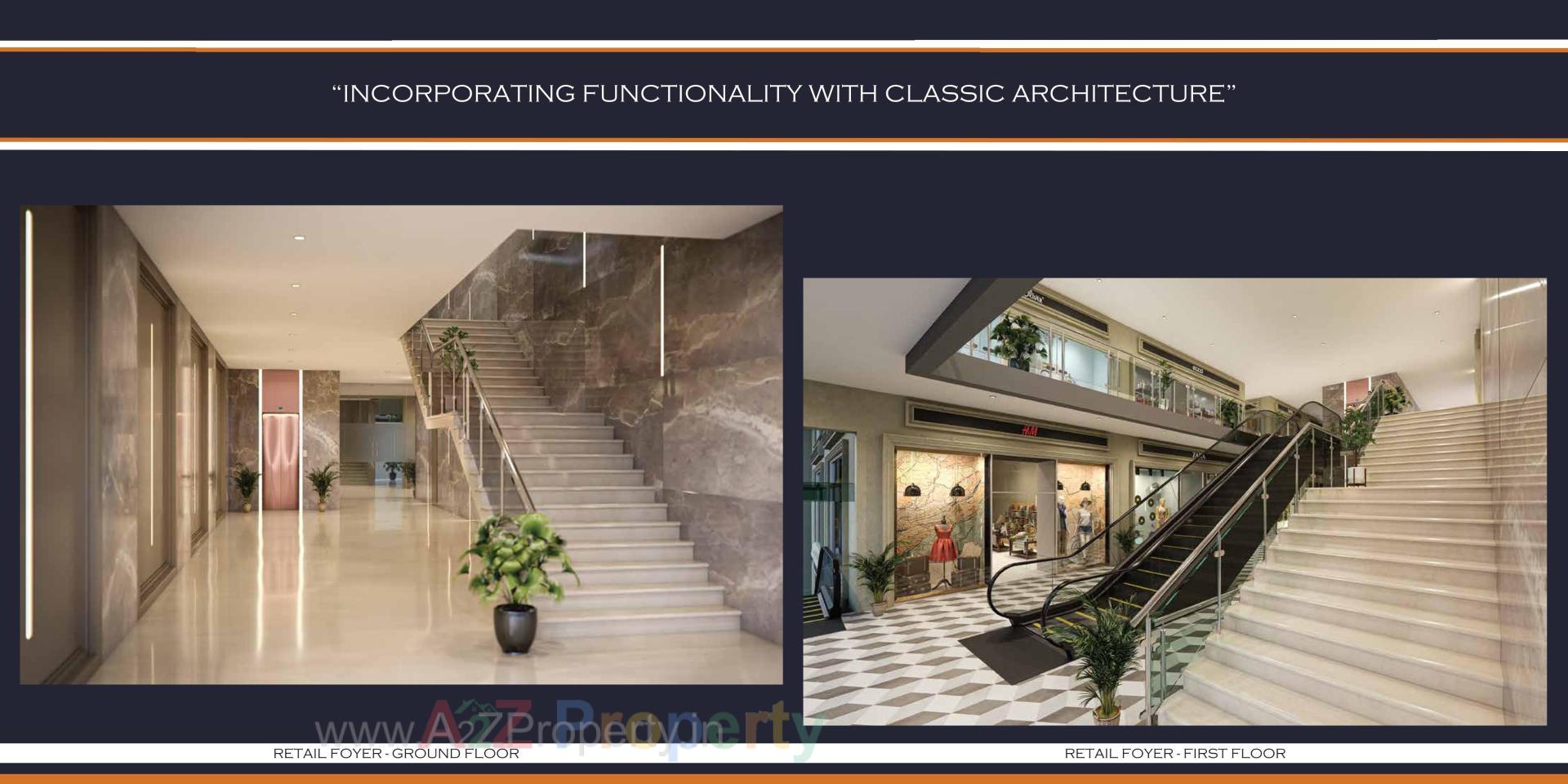 3D Elevation of real estate project Central Business Hub located at Umra, Surat, Gujarat