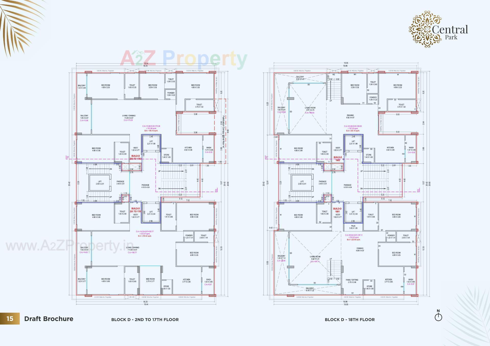 Layout of real estate project Central Park located at Pal, Surat, Gujarat
