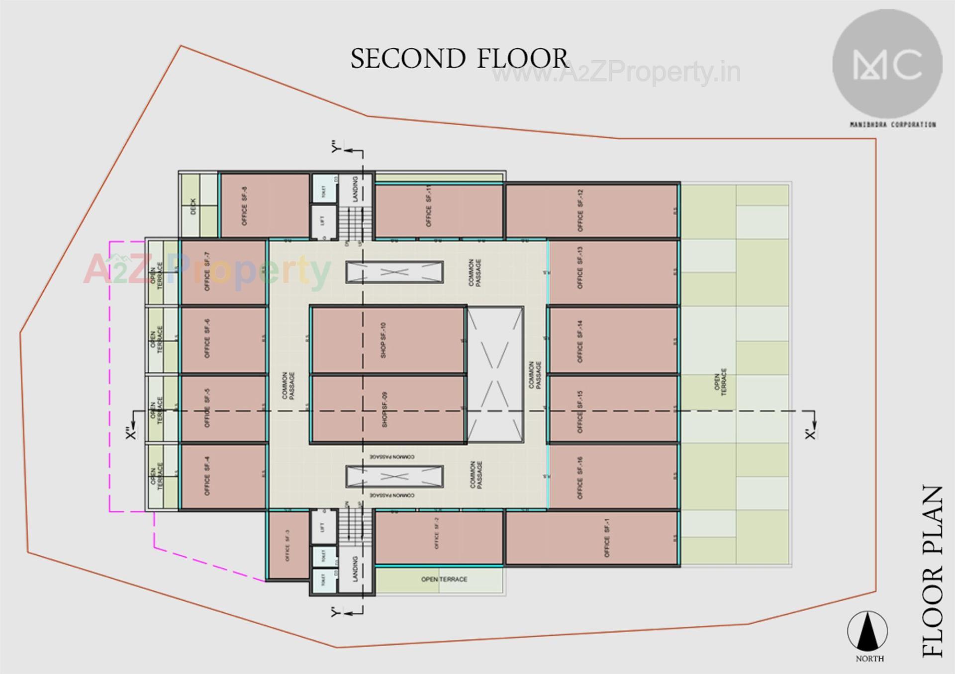 Layout of real estate project Central Plaza located at Bardoli, Surat, Gujarat