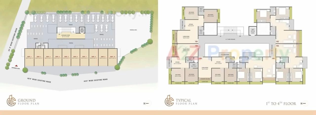 Layout of real estate project Citron Residency located at Bamroli, Surat, Gujarat
