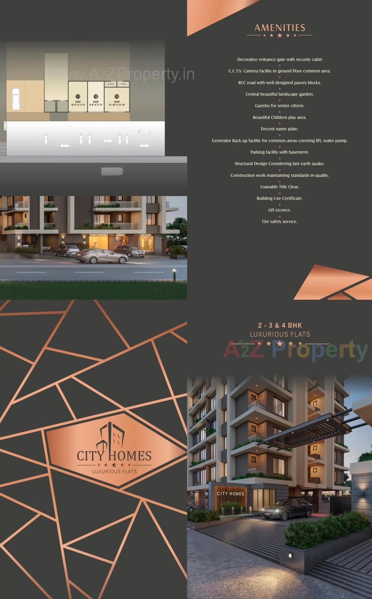 3D Elevation of real estate project City Homes located at Rander, Surat, Gujarat