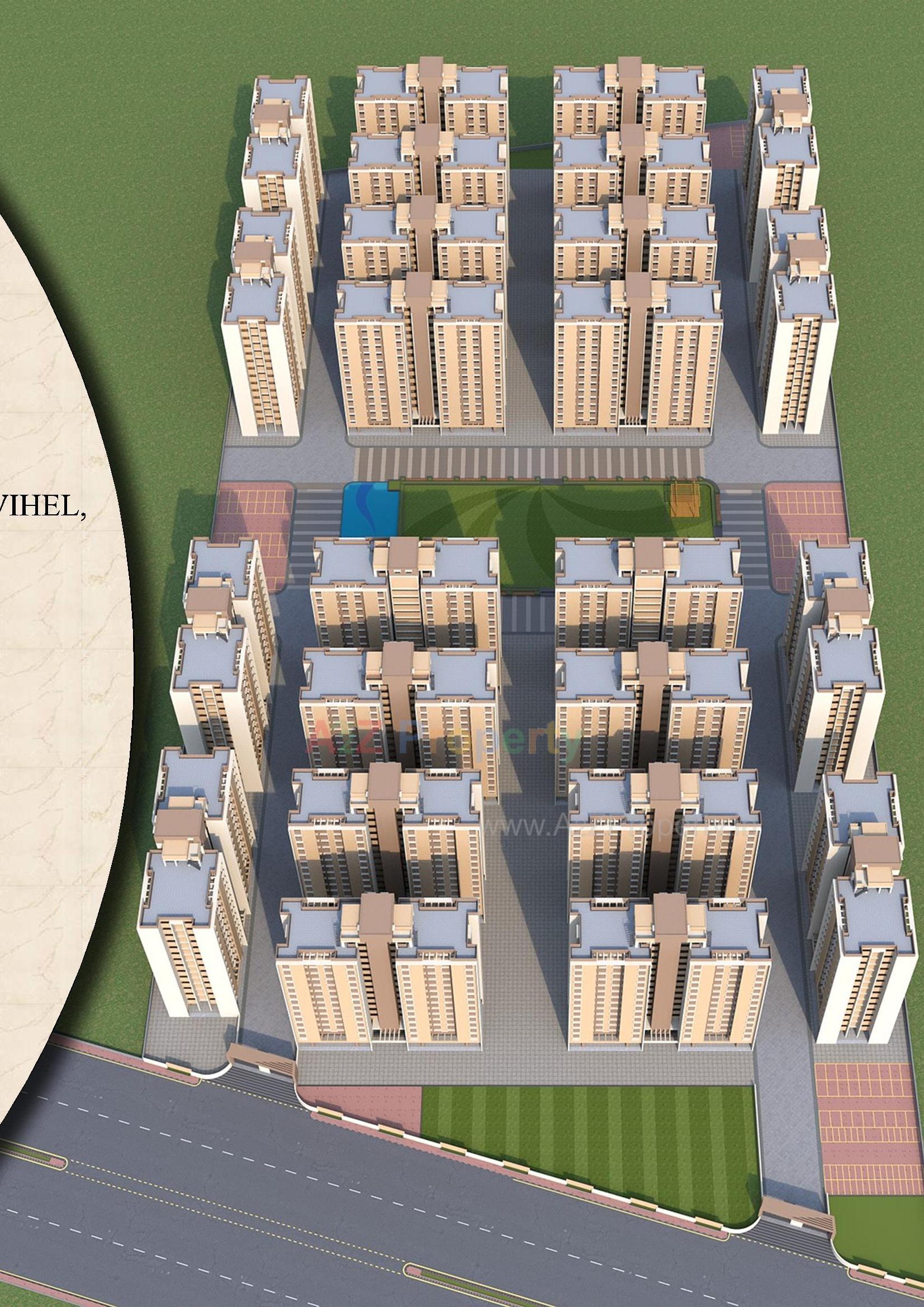 Layout of real estate project Construction Of Ews   Ews (2560 Houses) Under Pmay At Final Plot 129, T P S 30 (vanakla Okha  Vihel),at Vanakla Dist  Surat located at Vanakla, Surat, Gujarat