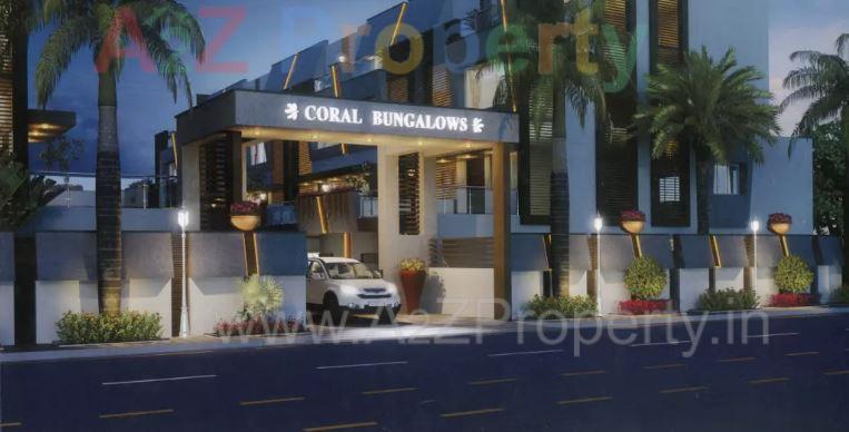 3D Elevation of real estate project Coral Bungalows located at Althan, Surat, Gujarat