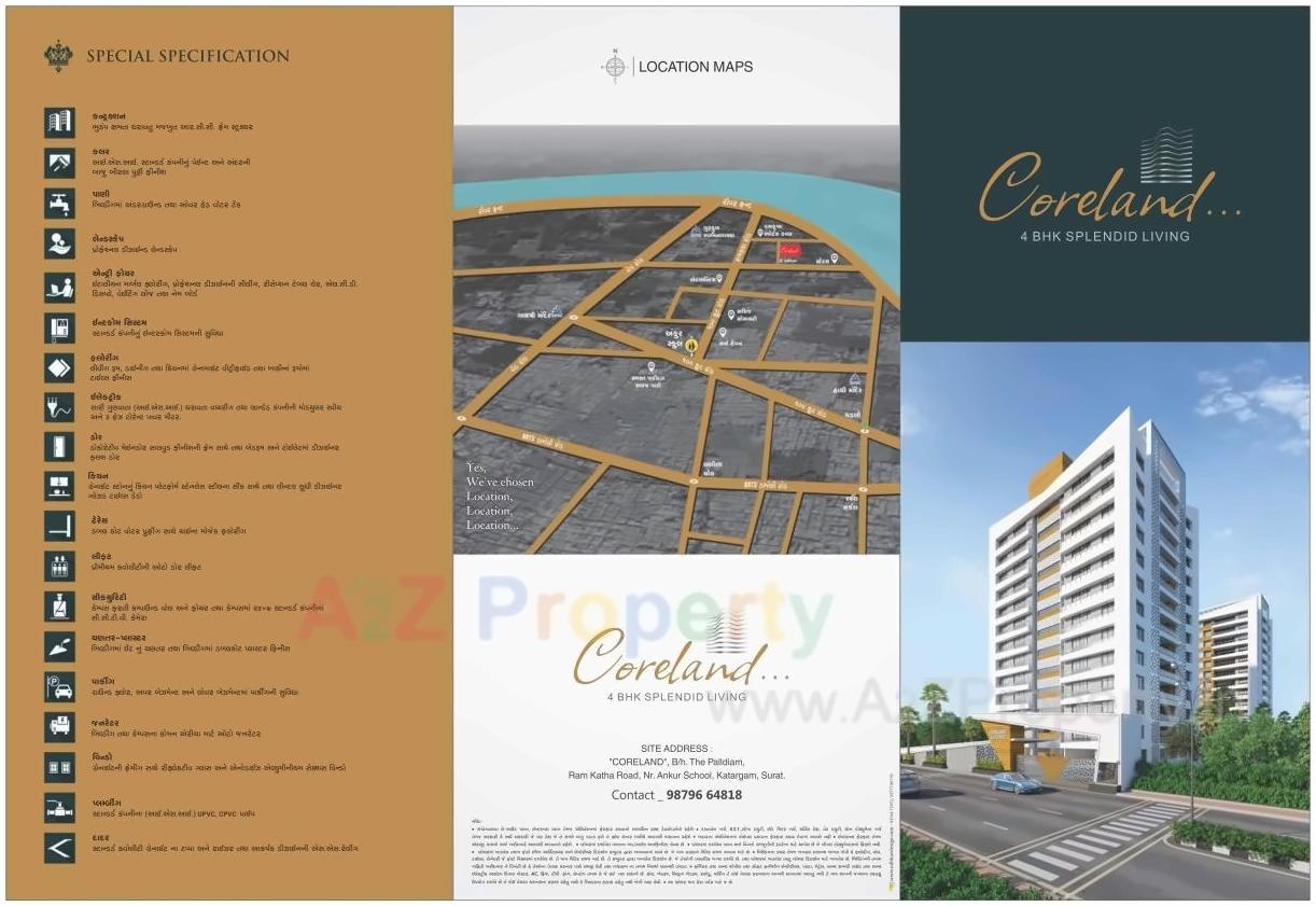  of real estate project Coreland Luxuria located at Katar, Surat, Gujarat