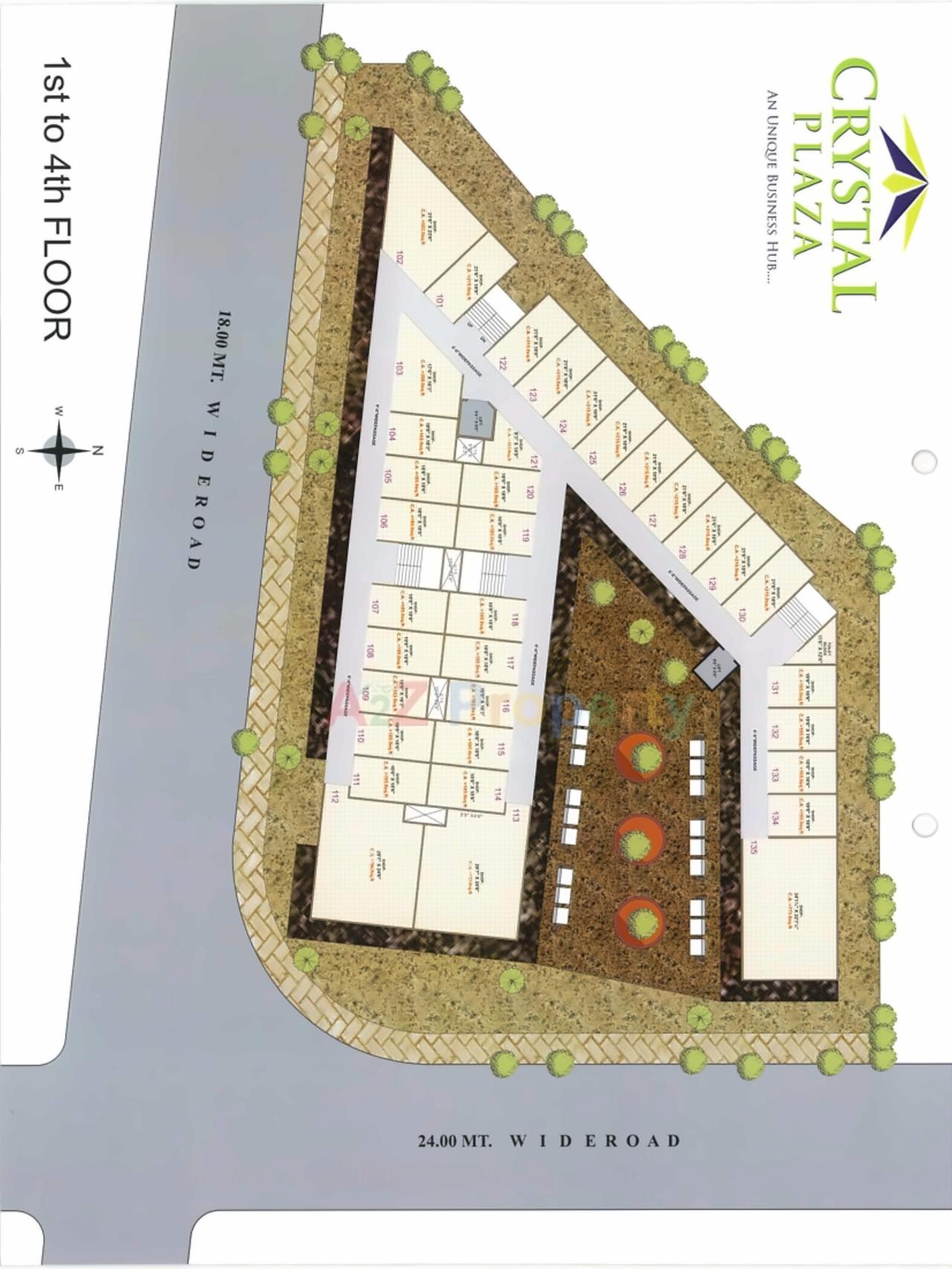 Layout of real estate project Crystal Plaza located at Puna, Surat, Gujarat
