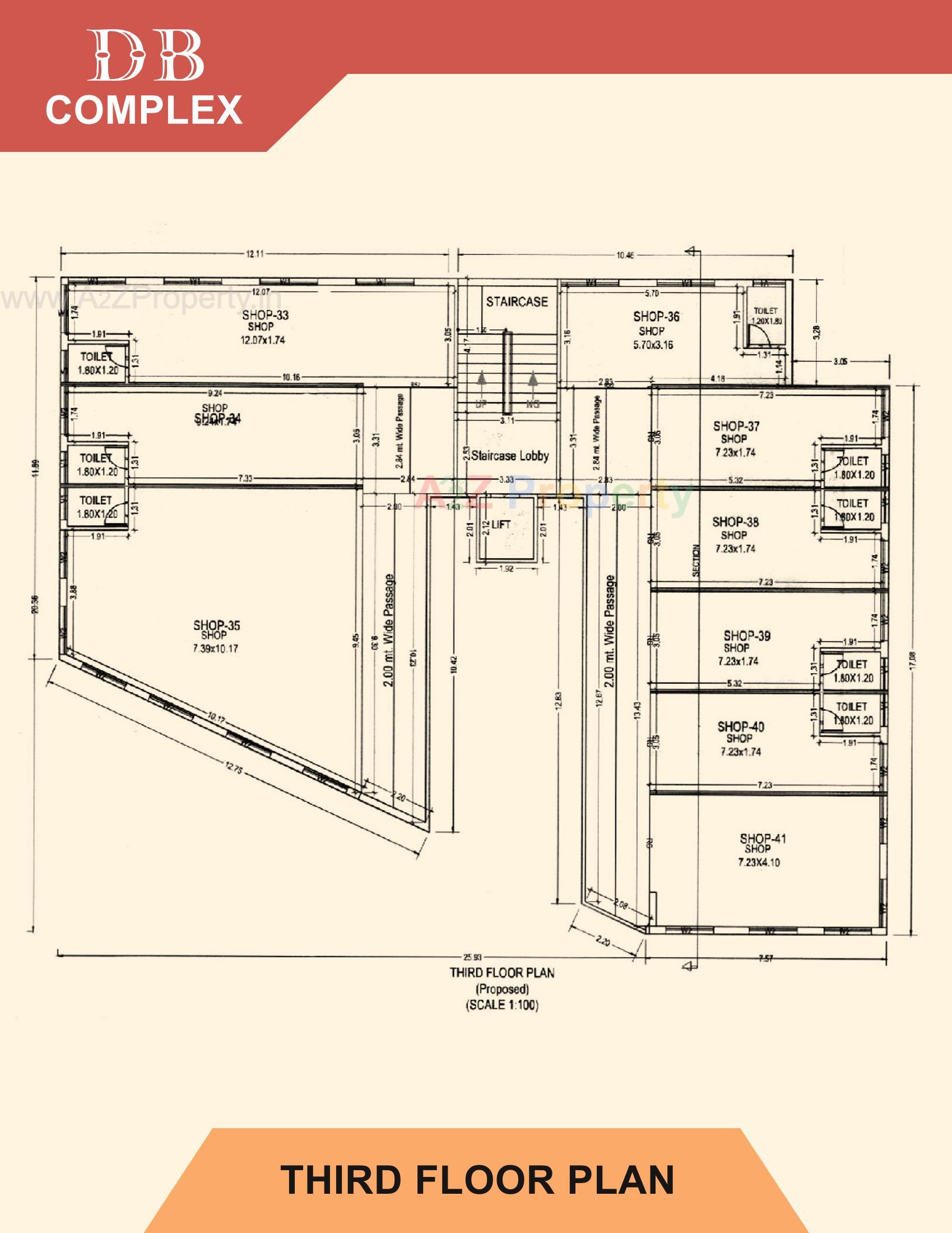 Layout of real estate project D B Complex located at Mandvi, Surat, Gujarat