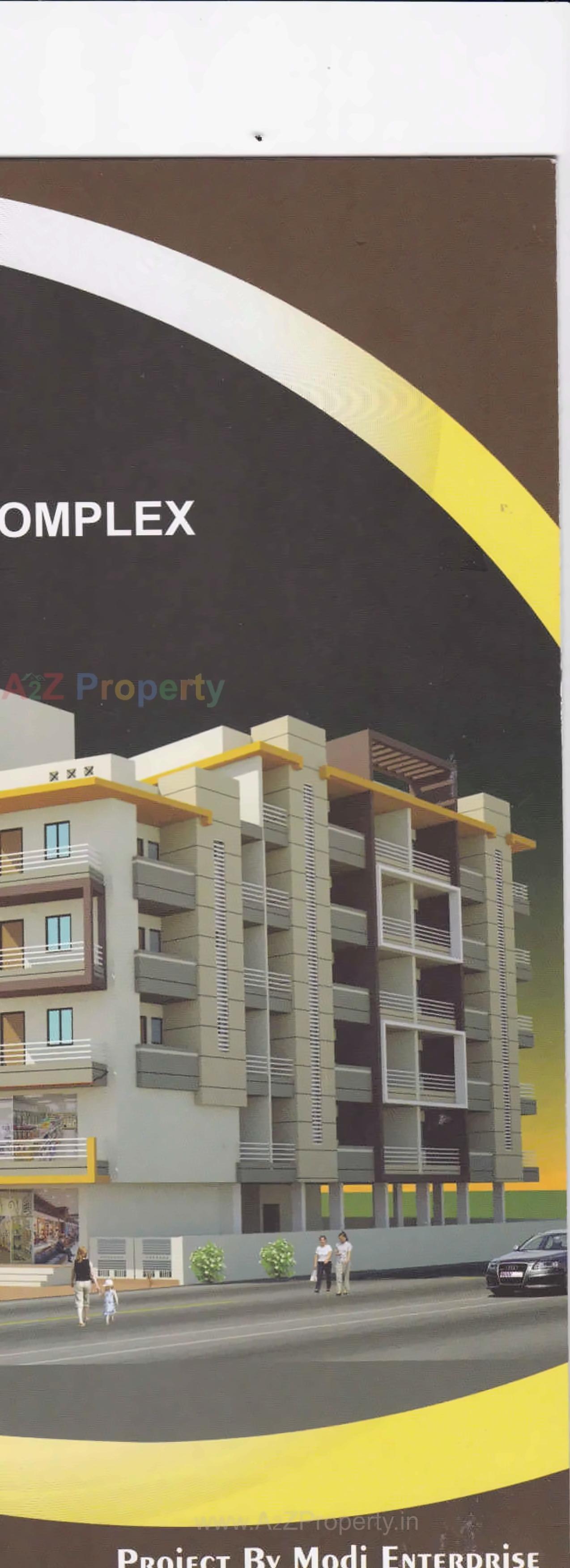 3D Elevation of real estate project Dev Krupa Complex located at Kamrej, Surat, Gujarat