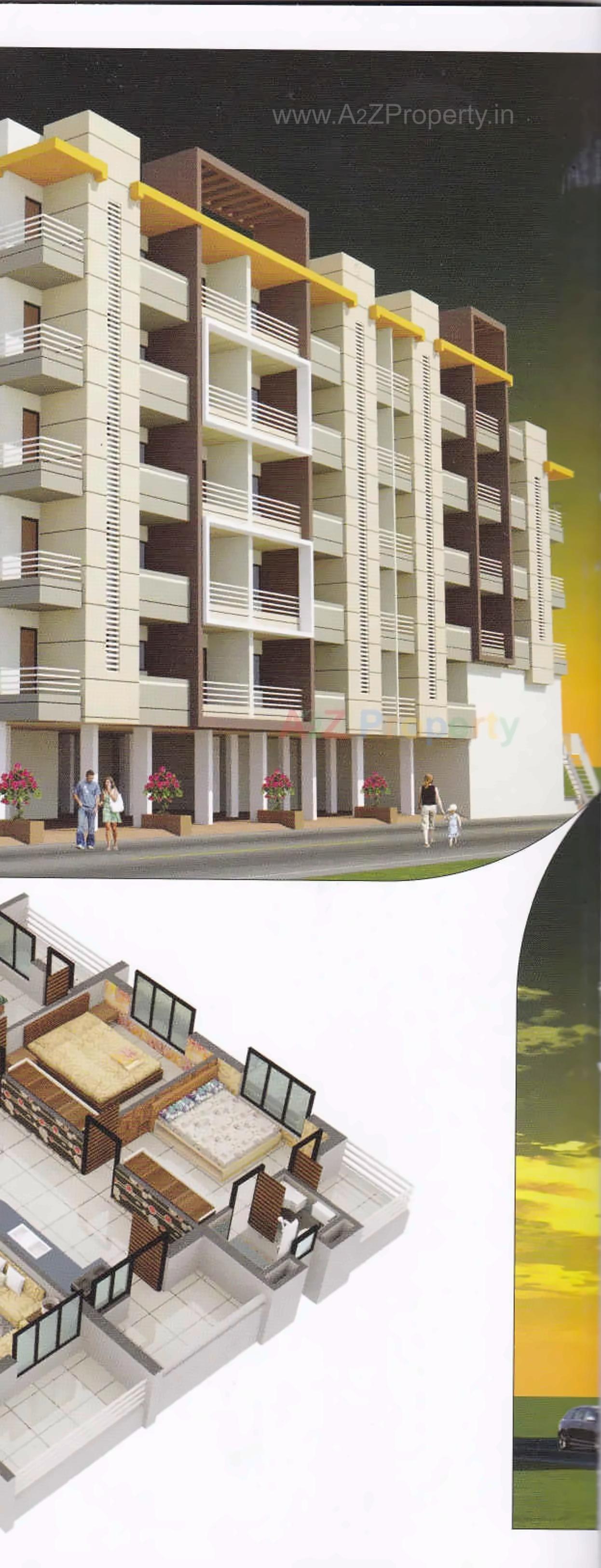 3D Elevation of real estate project Dev Krupa Complex located at Kamrej, Surat, Gujarat