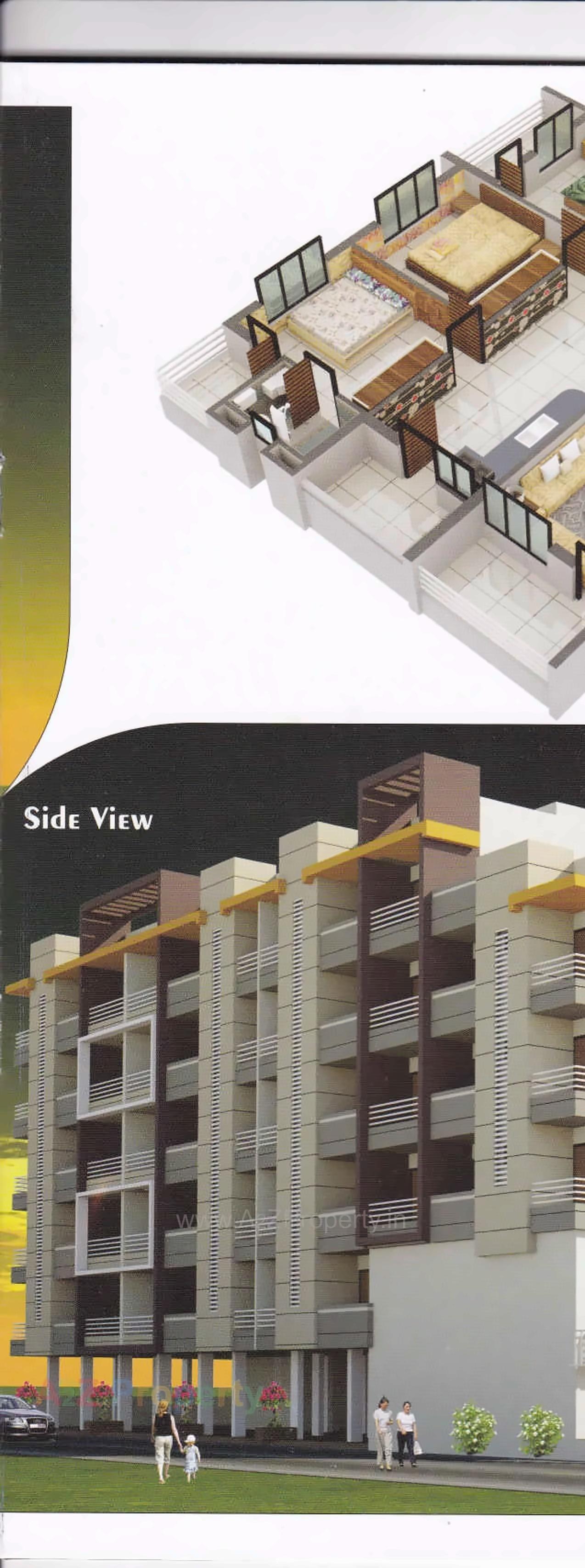 3D Elevation of real estate project Dev Krupa Complex located at Kamrej, Surat, Gujarat