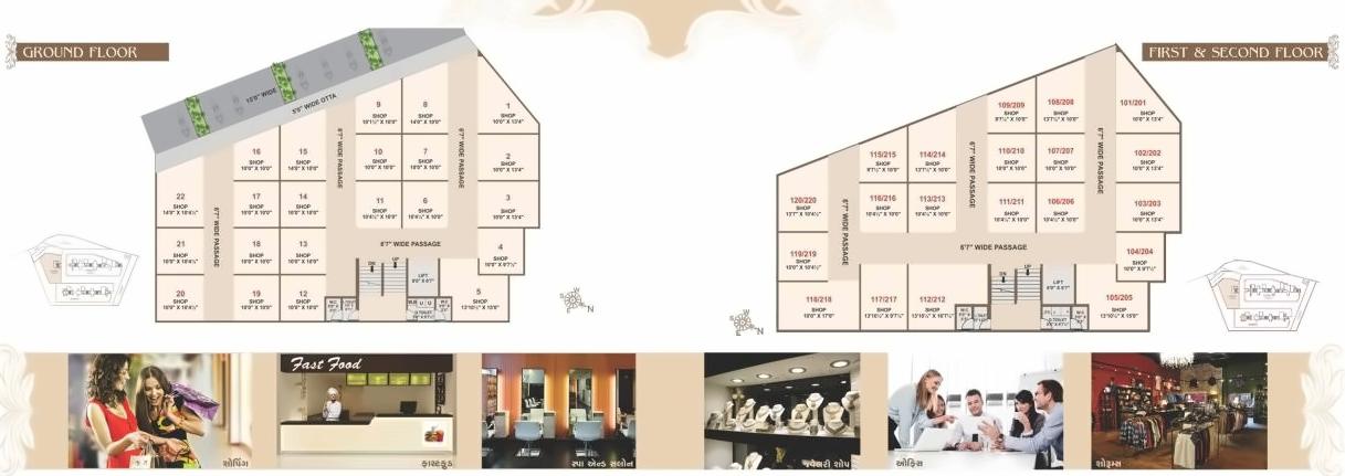 Layout of real estate project Devdarshan Residency located at Dindoli, Surat, Gujarat