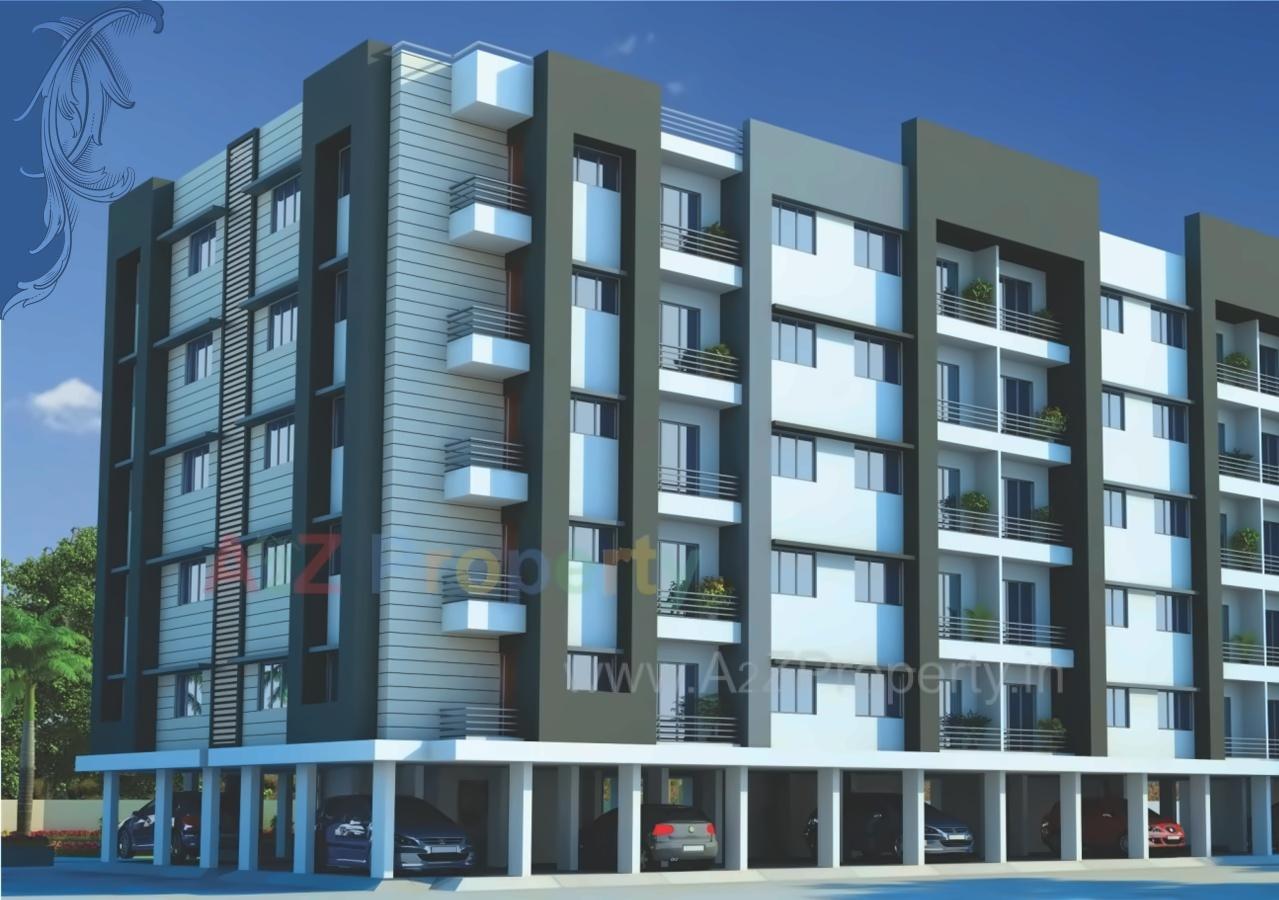 3D Elevation of real estate project Devdarshan Residency located at Dindoli, Surat, Gujarat