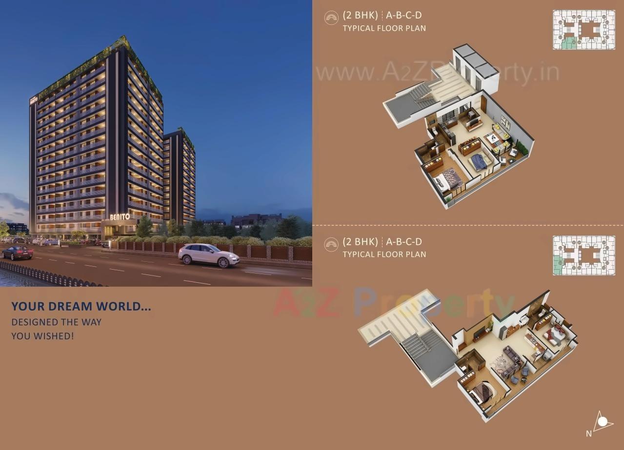 3D Elevation of real estate project Devshree Benito located at Vanakla, Surat, Gujarat