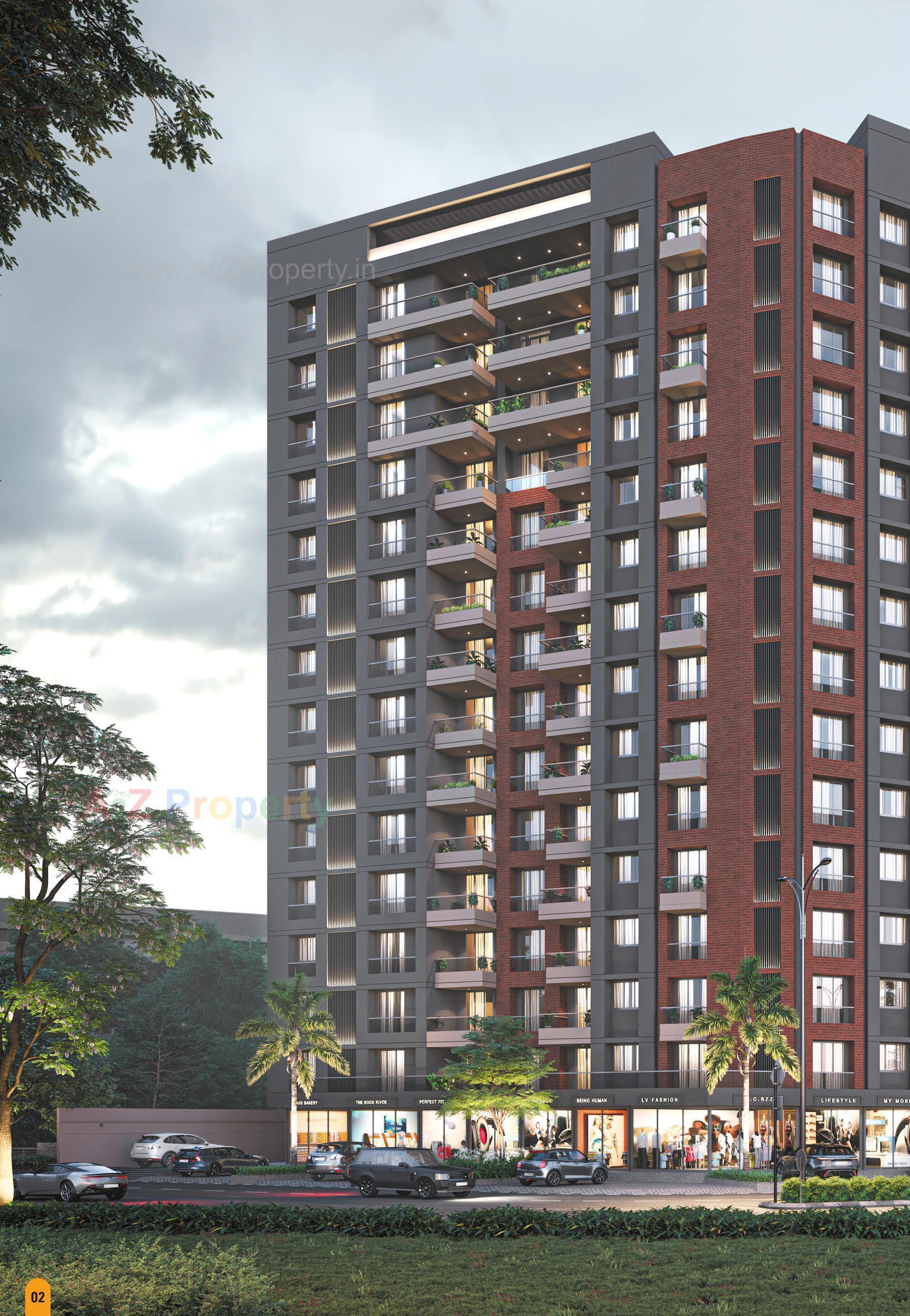 3D Elevation of real estate project Devshree Iconic located at Surat, Surat, Gujarat