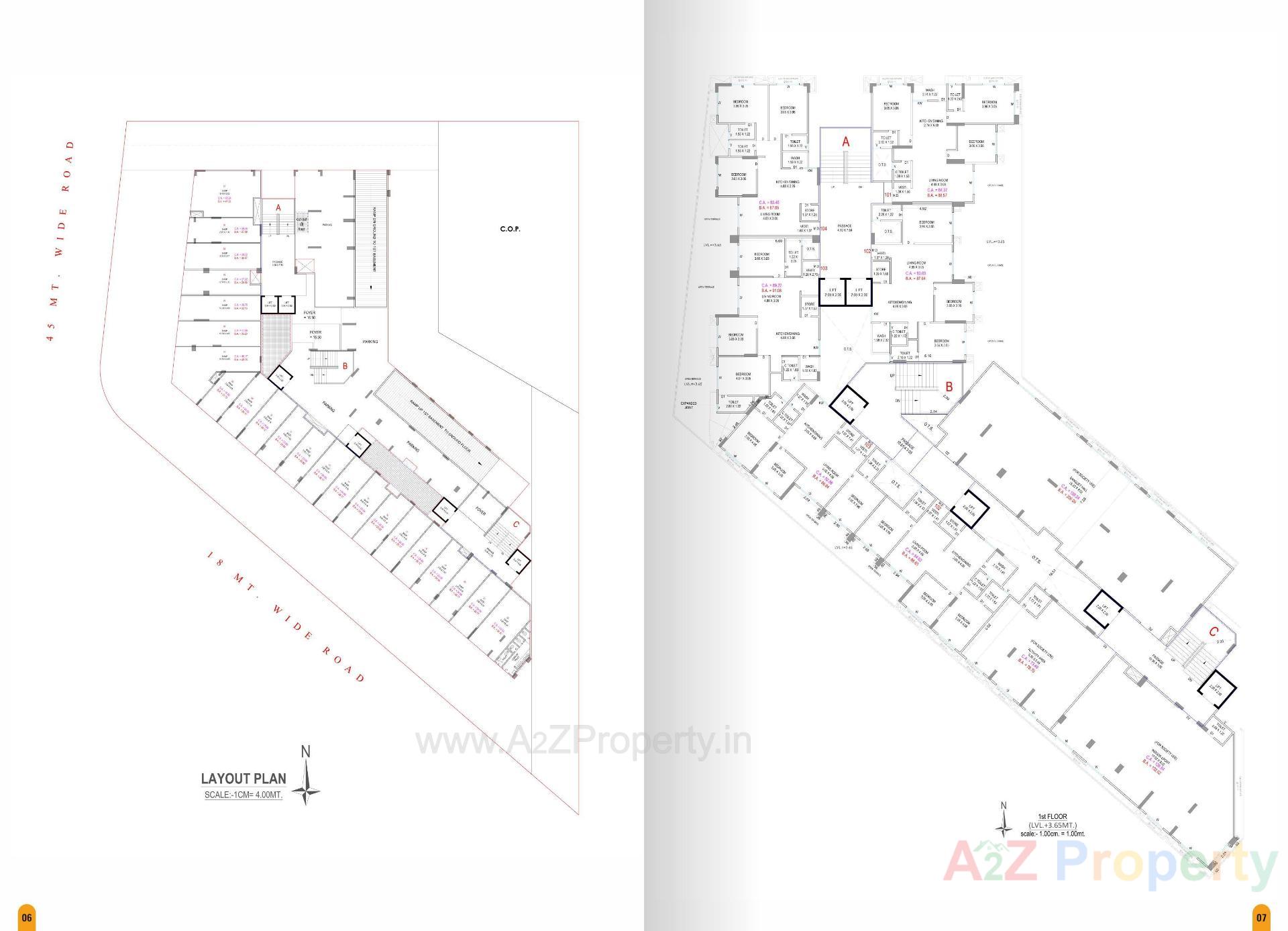Layout of real estate project Devshree Iconic located at Surat, Surat, Gujarat