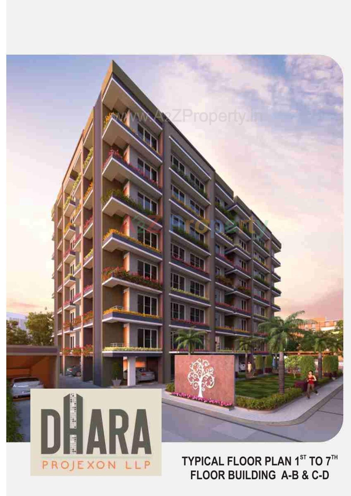 3D Elevation of real estate project Dhara Homes located at Mota, Surat, Gujarat