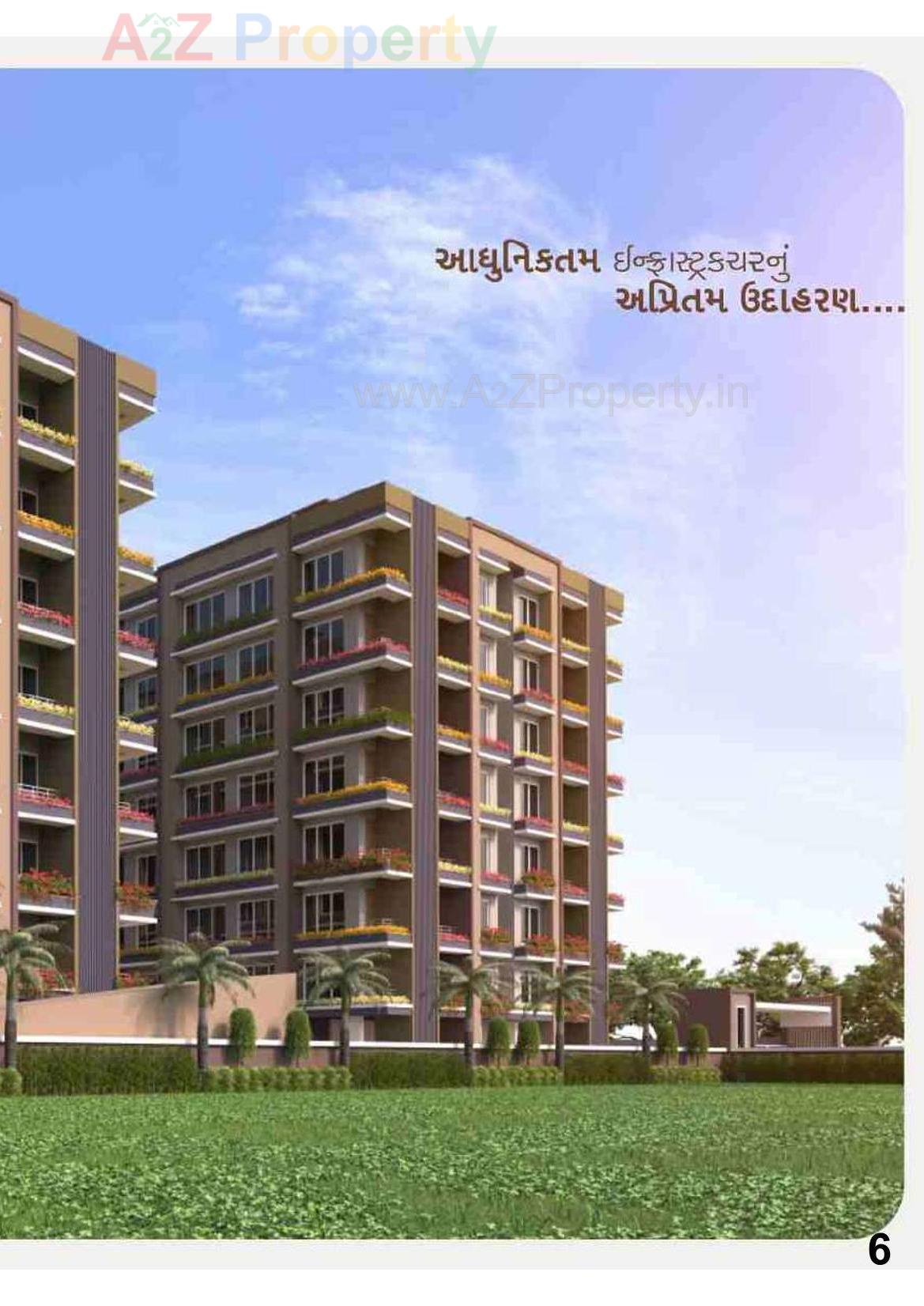 3D Elevation of real estate project Dhara Homes located at Mota, Surat, Gujarat