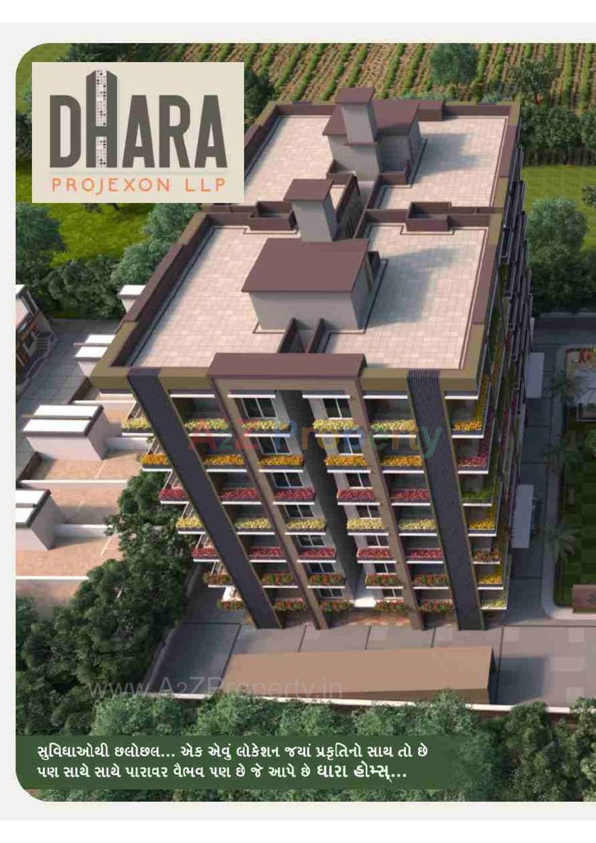 3D Elevation of real estate project Dhara Homes located at Mota, Surat, Gujarat