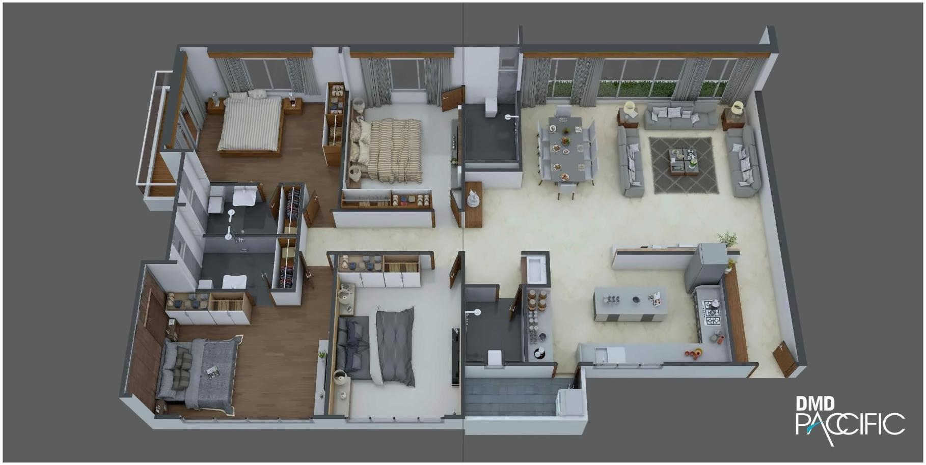 Layout of real estate project Dmd Paccific located at Surat, Surat, Gujarat