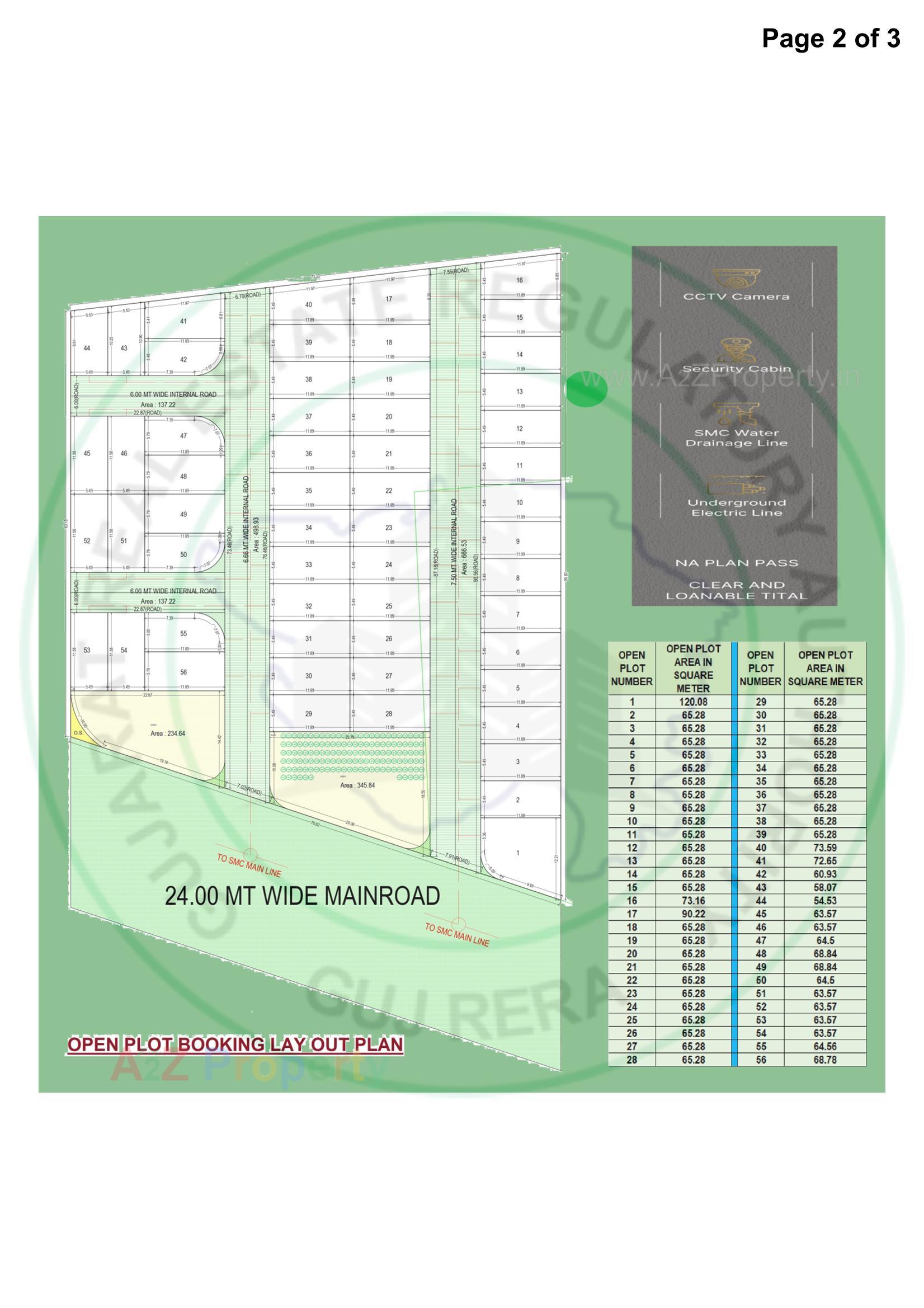 Layout of real estate project Dream Homes located at Vanakla, Surat, Gujarat