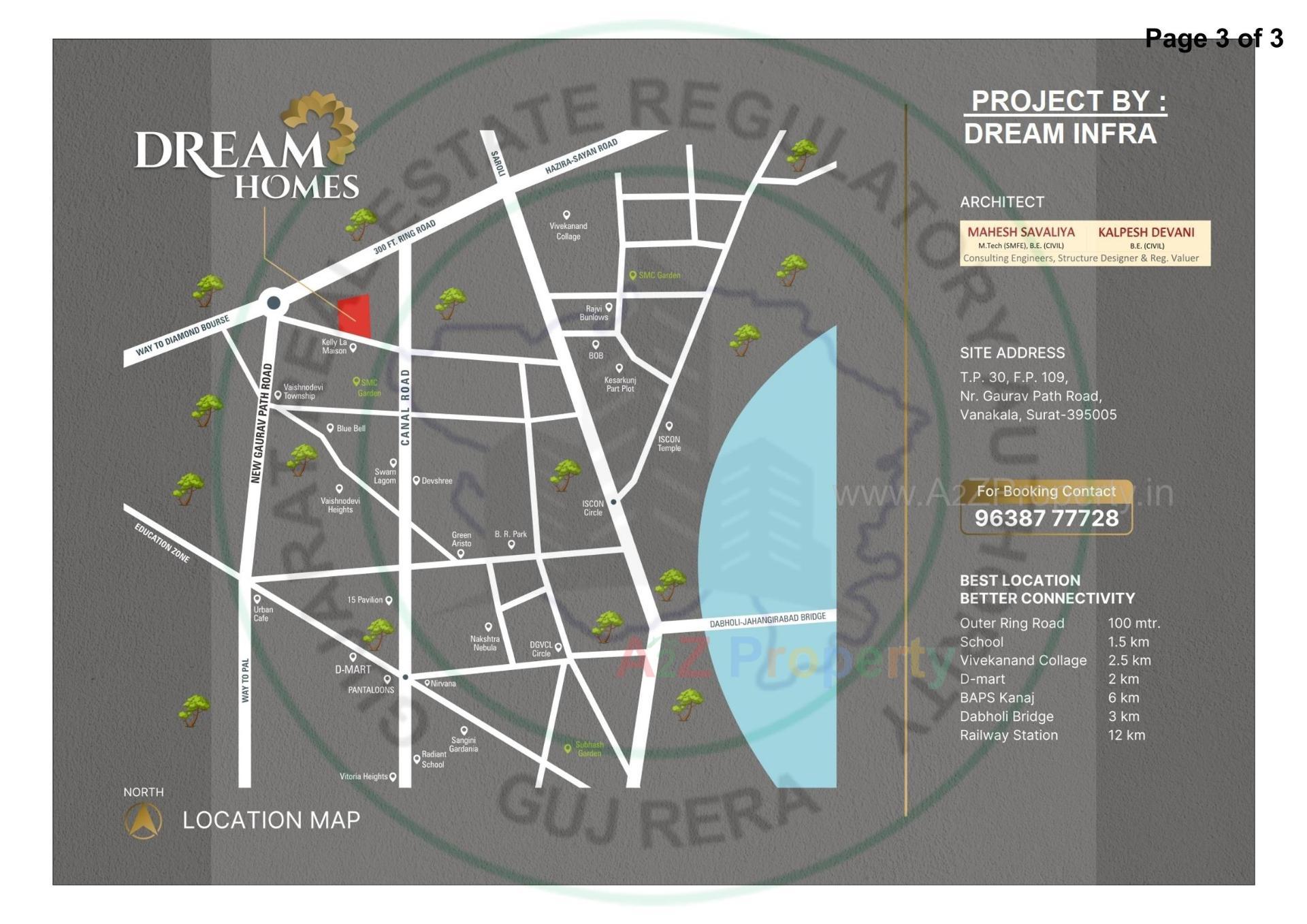  of real estate project Dream Homes located at Vanakla, Surat, Gujarat