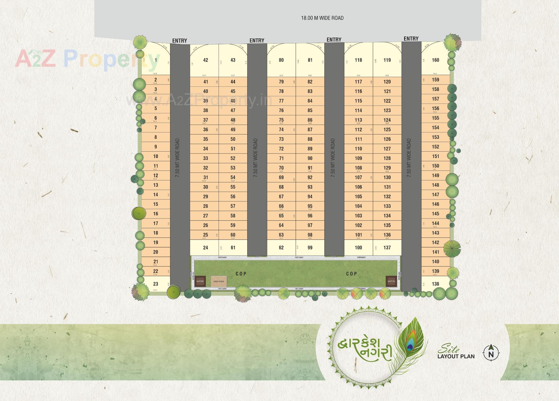 Layout of real estate project Dwarkesh Nagri located at Dindoli, Surat, Gujarat