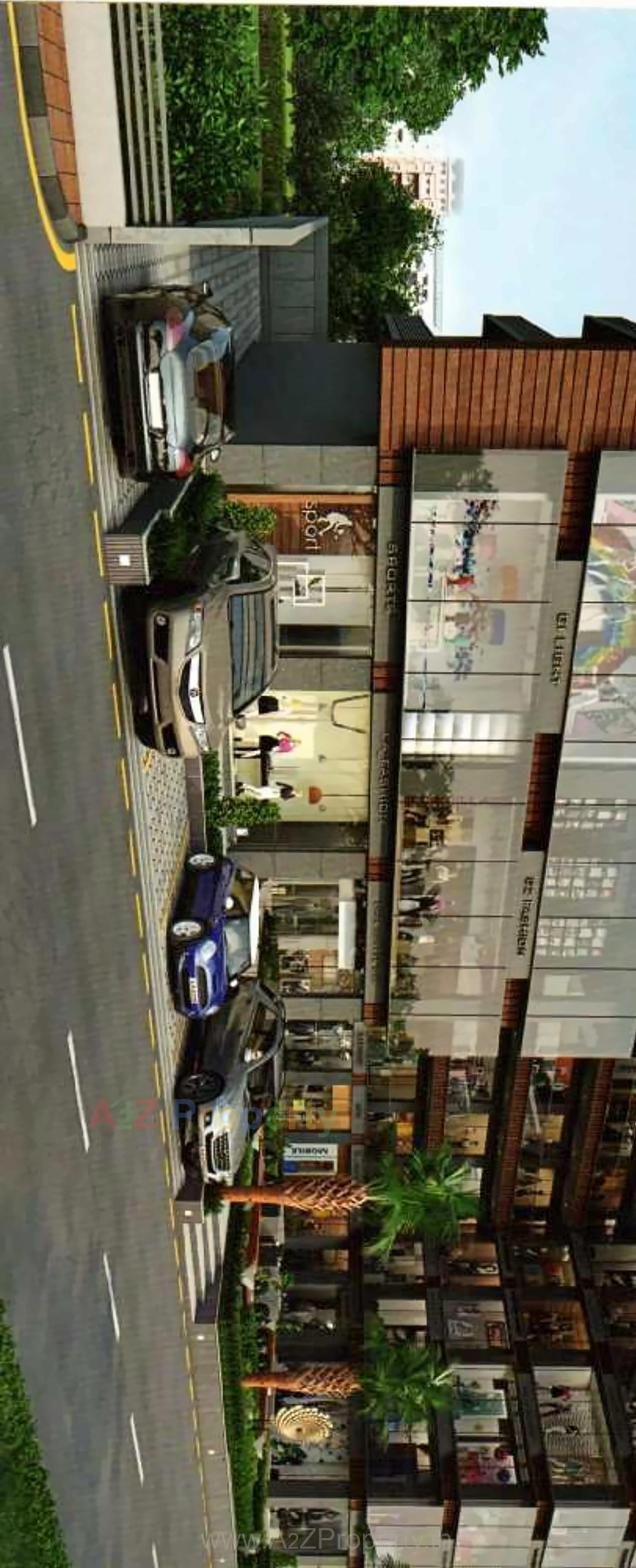 3D Elevation of real estate project E Voq located at Palanpur, Surat, Gujarat