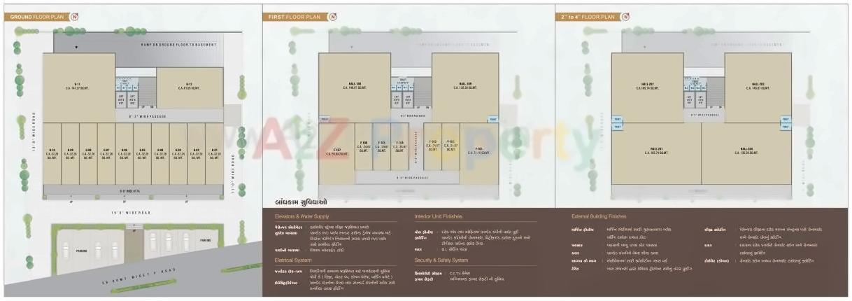 Layout of real estate project Earth Plaza located at Varachha, Surat, Gujarat