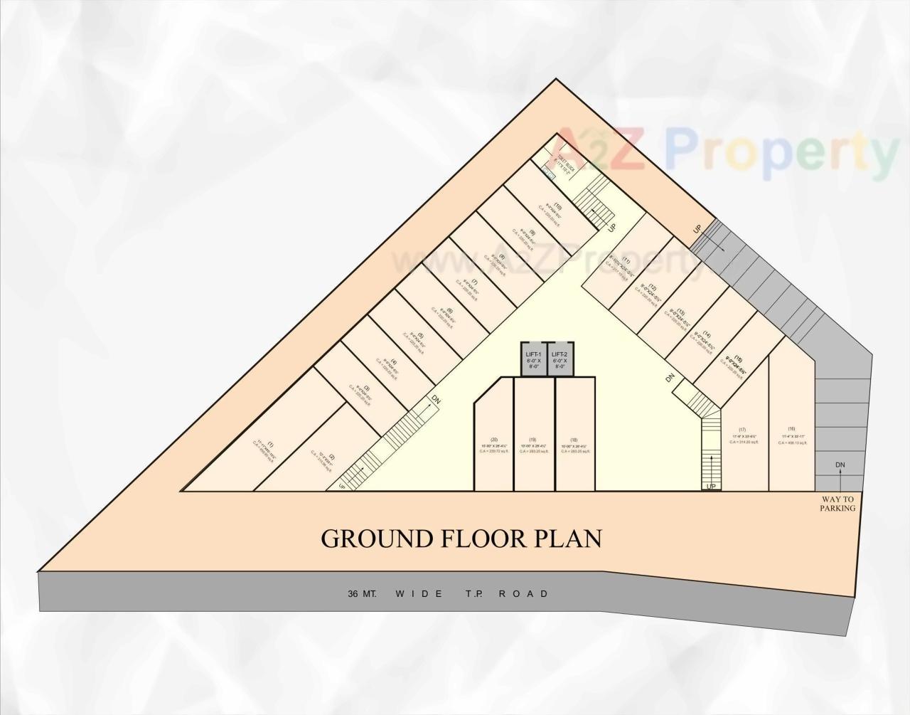 Layout of real estate project Earth Plaza located at Variav, Surat, Gujarat