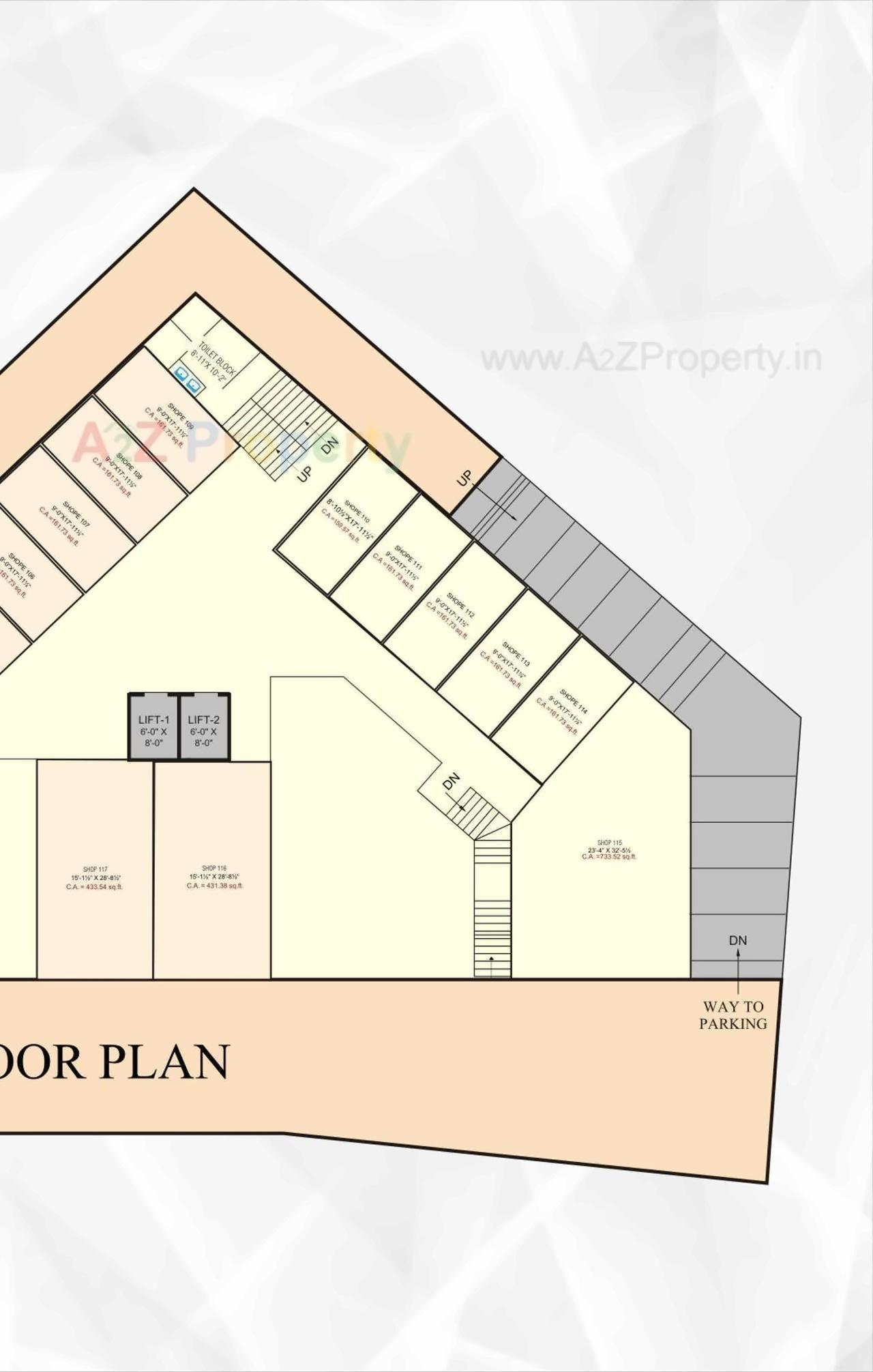 Layout of real estate project Earth Plaza located at Variav, Surat, Gujarat