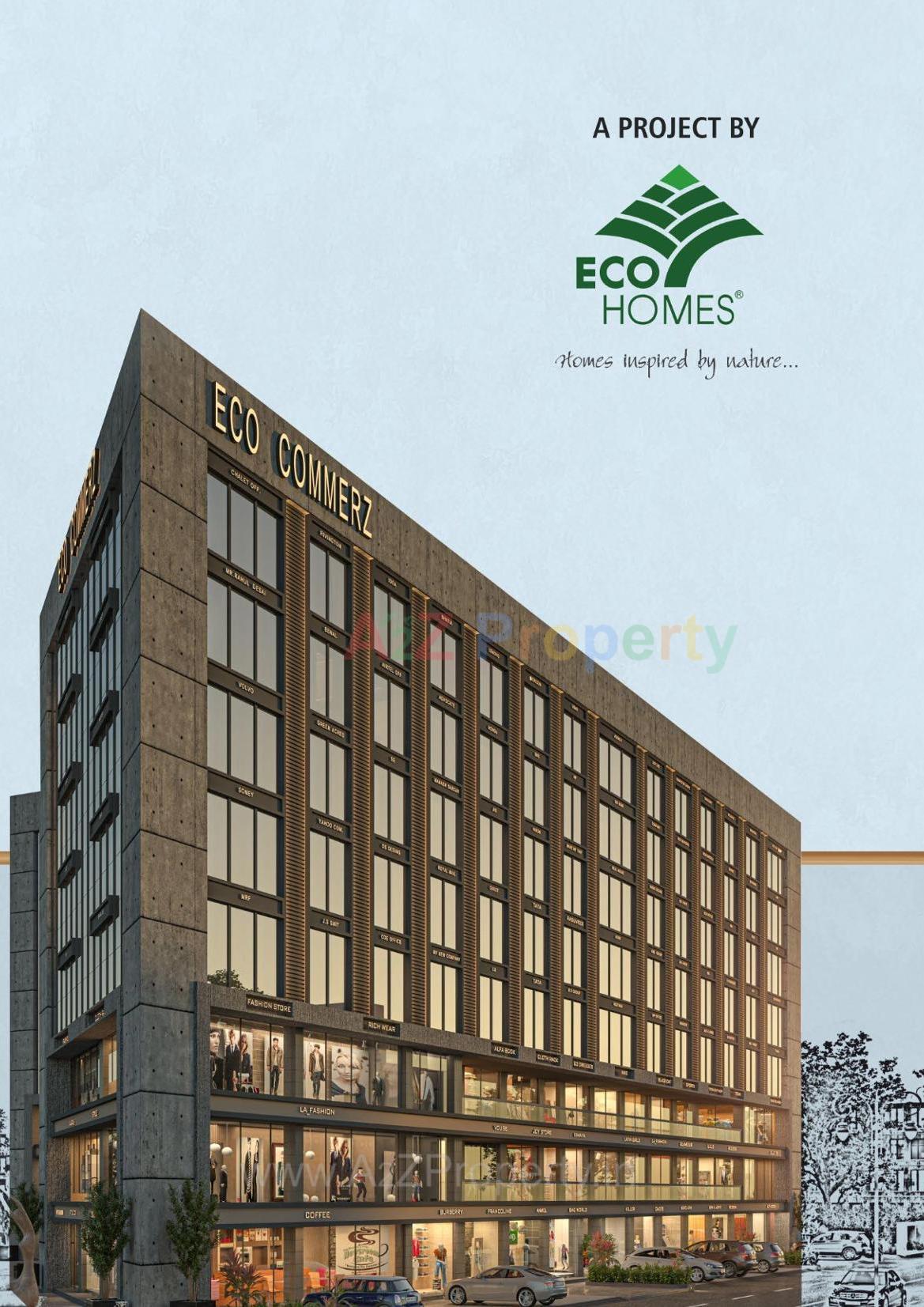 3D Elevation of real estate project Eco Commerz located at Vesu, Surat, Gujarat
