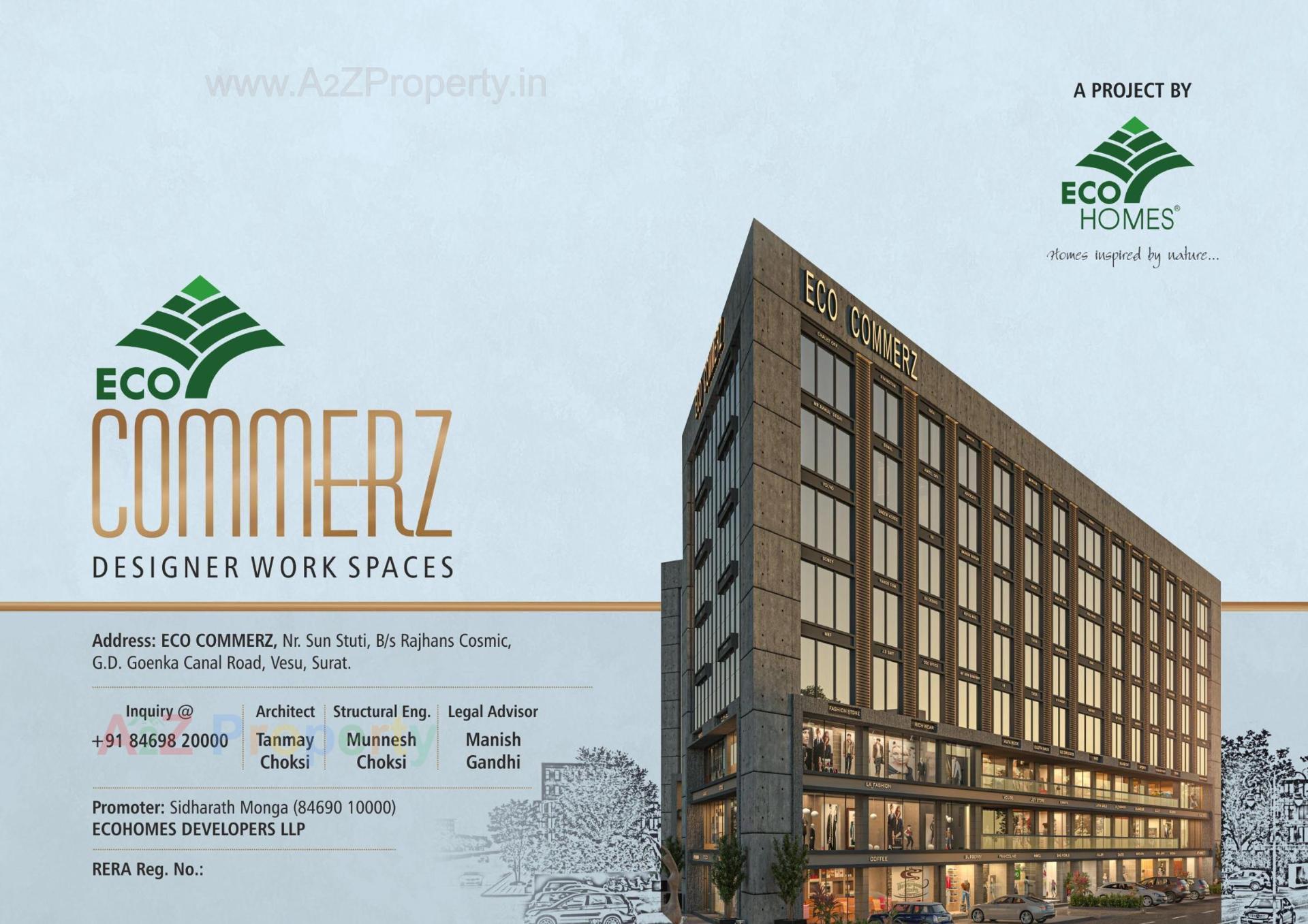  of real estate project Eco Commerz located at Vesu, Surat, Gujarat