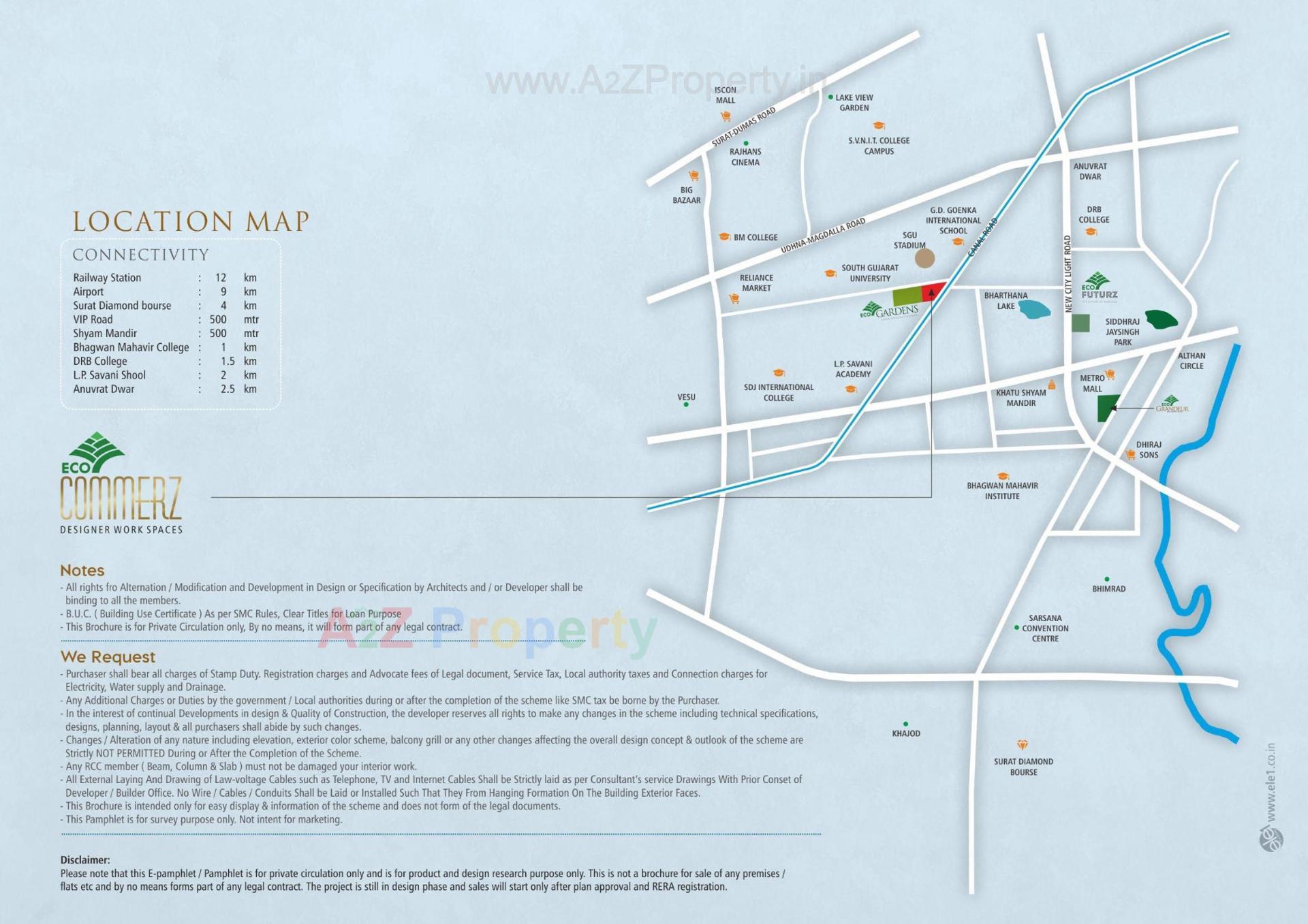  of real estate project Eco Commerz located at Vesu, Surat, Gujarat