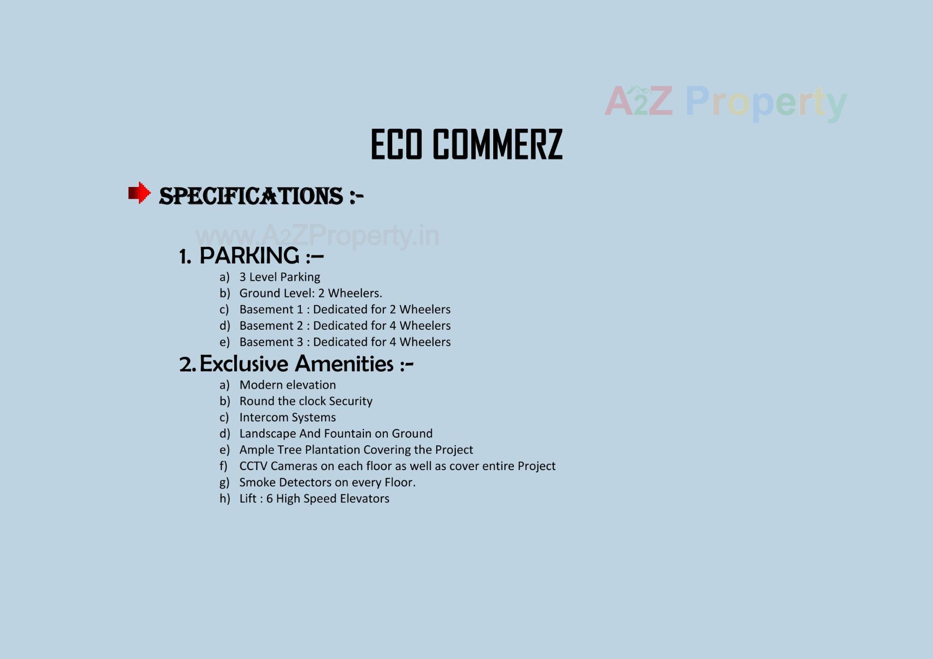  of real estate project Eco Commerz located at Vesu, Surat, Gujarat