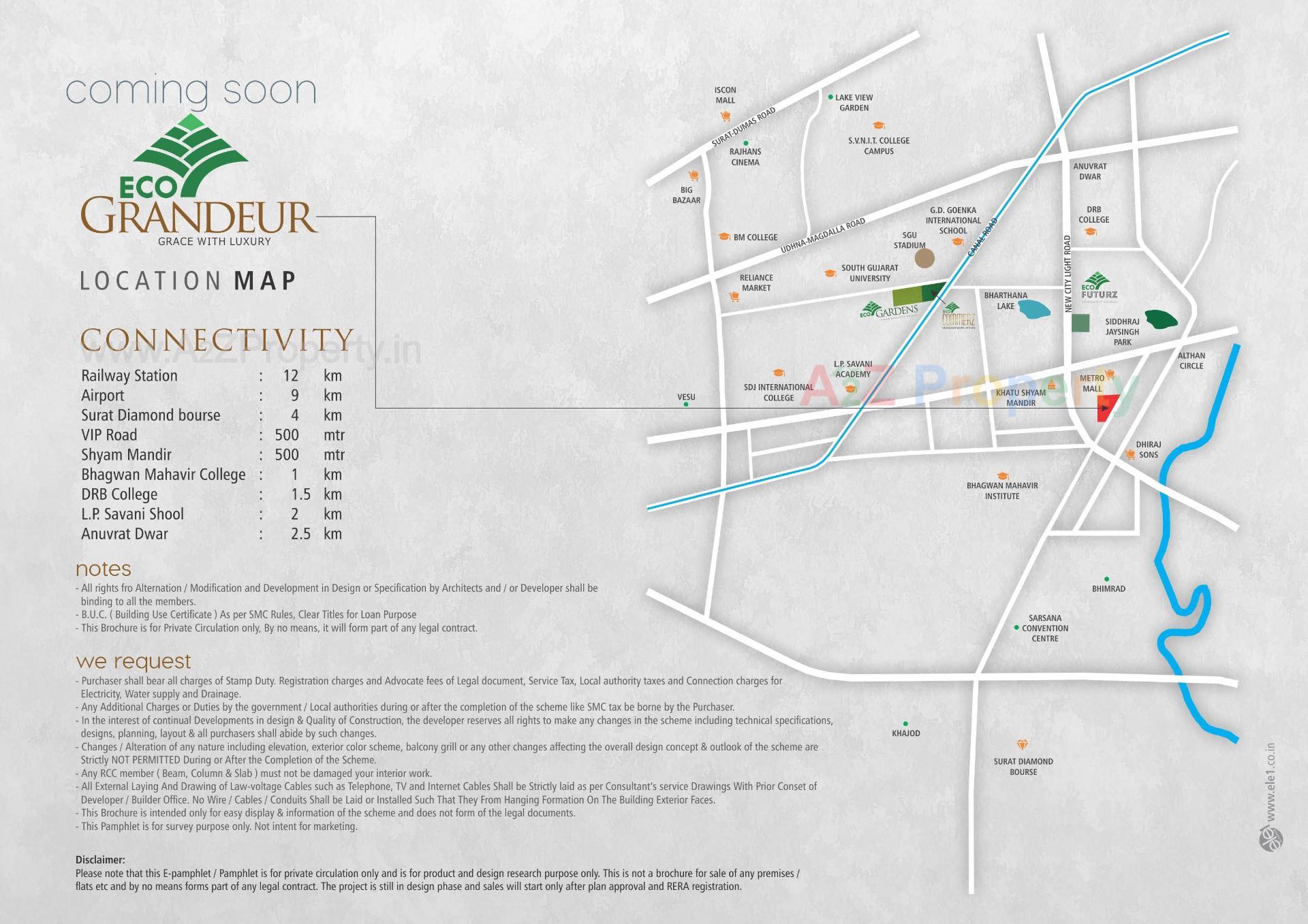  of real estate project Eco Grandeur located at Althan, Surat, Gujarat
