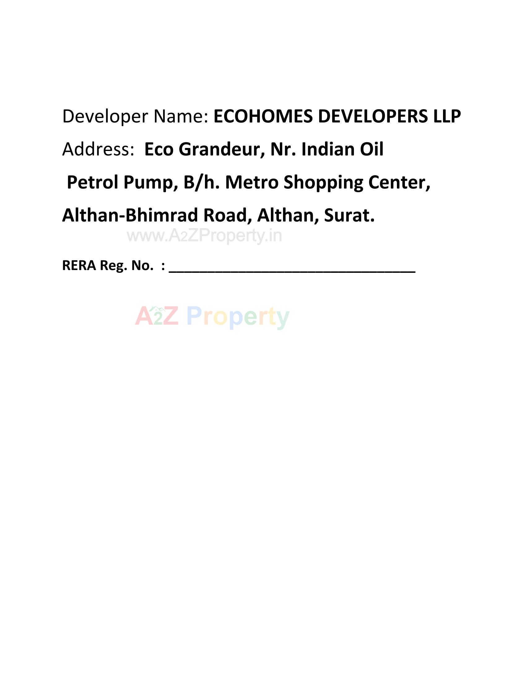  of real estate project Eco Grandeur located at Althan, Surat, Gujarat