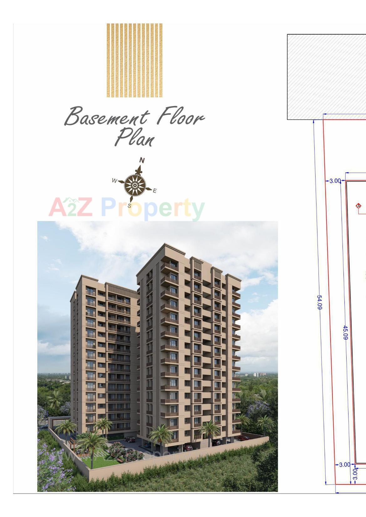 3D Elevation of real estate project Eden Arcon located at Sarthana, Surat, Gujarat