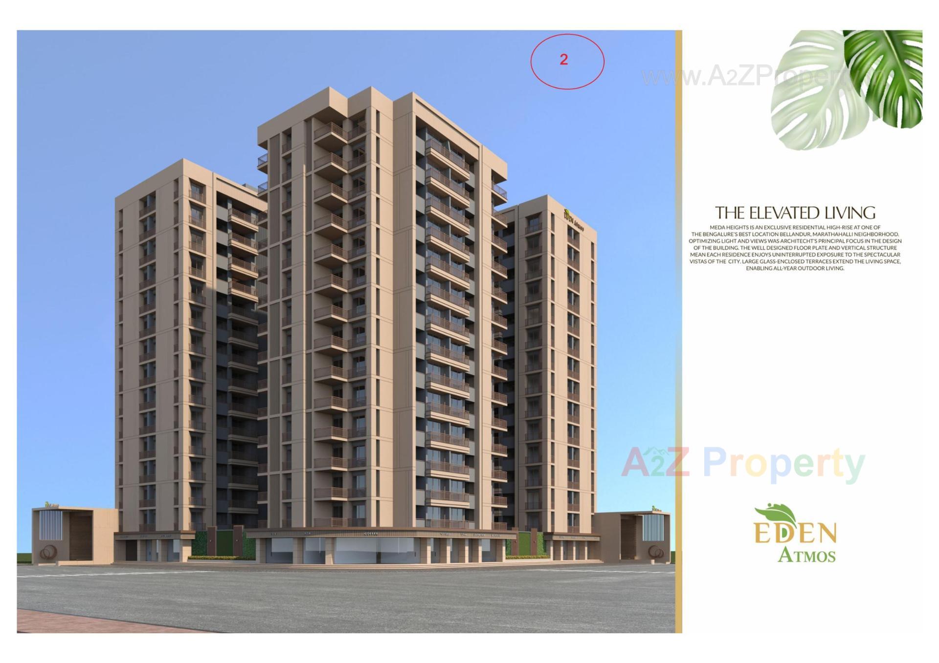 3D Elevation of real estate project Eden Atmos located at Sarthana, Surat, Gujarat
