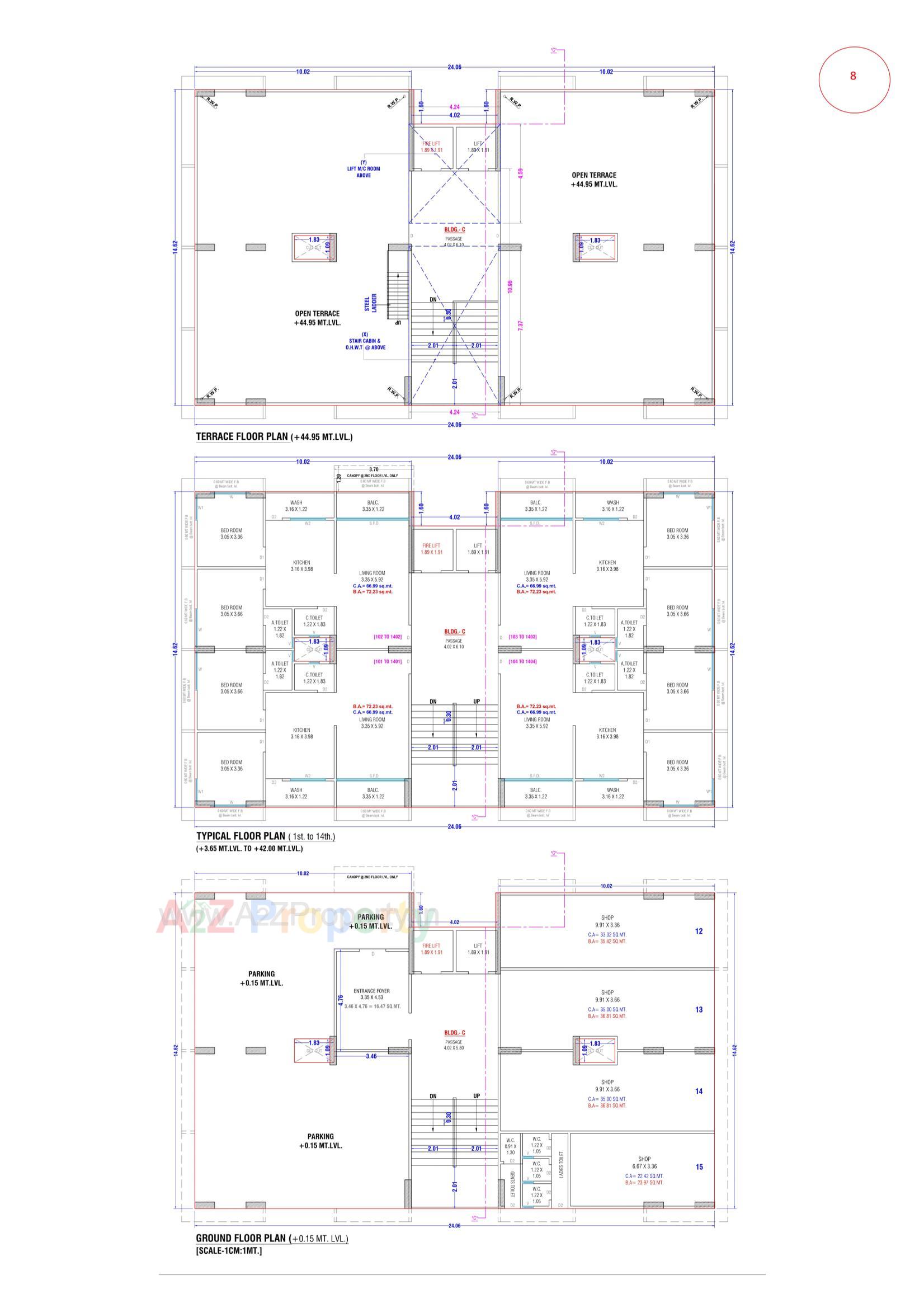 Layout of real estate project Eden Atmos located at Sarthana, Surat, Gujarat
