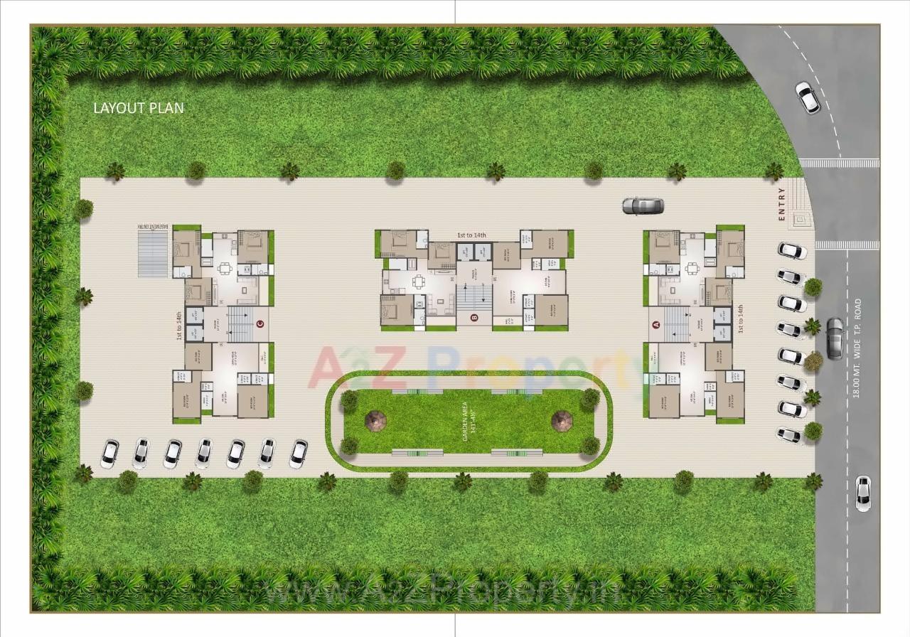 Layout of real estate project Eden Hills located at Varachha, Surat, Gujarat