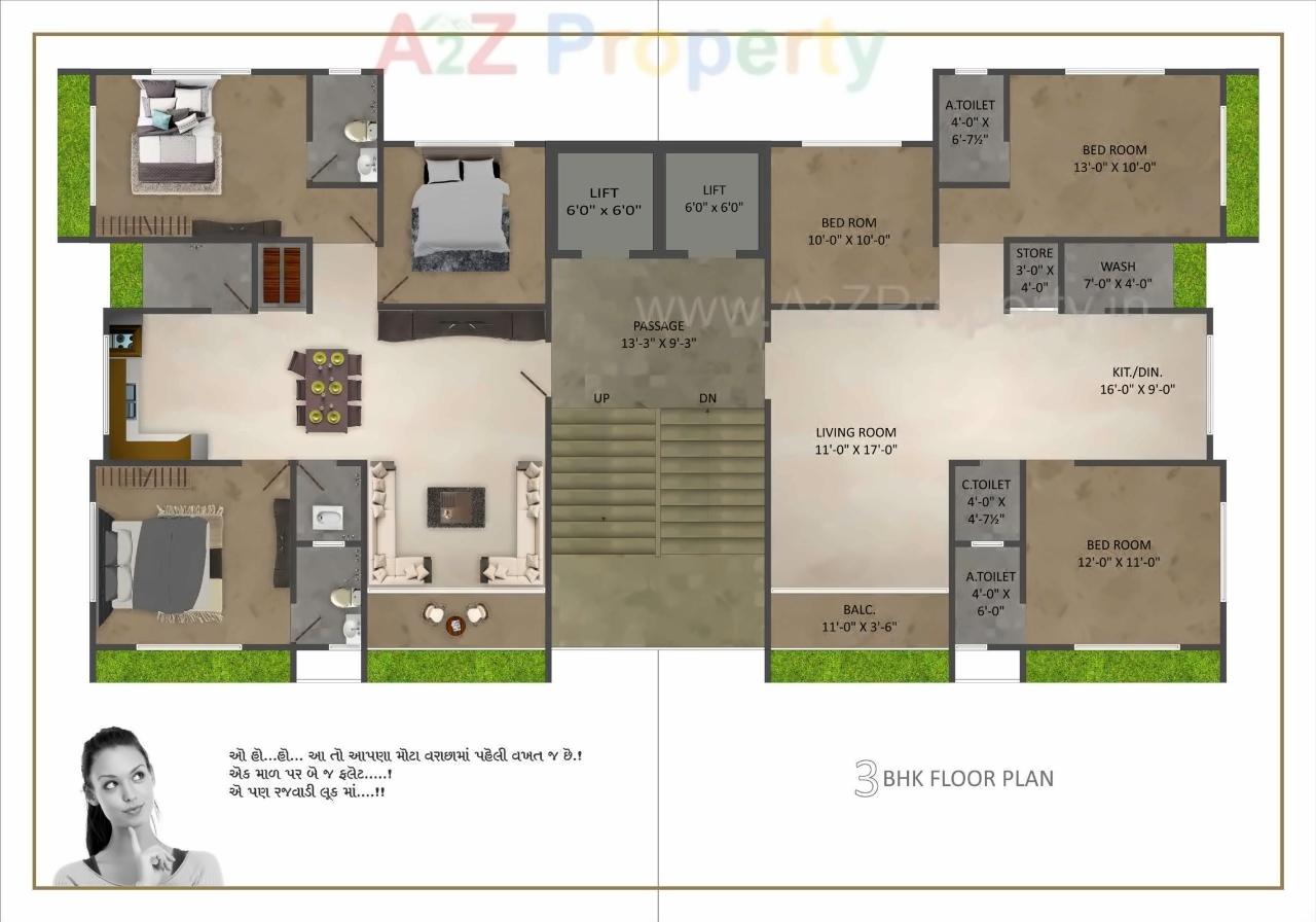 Layout of real estate project Eden Hills located at Varachha, Surat, Gujarat
