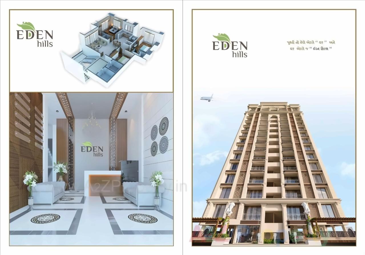 3D Elevation of real estate project Eden Hills located at Varachha, Surat, Gujarat
