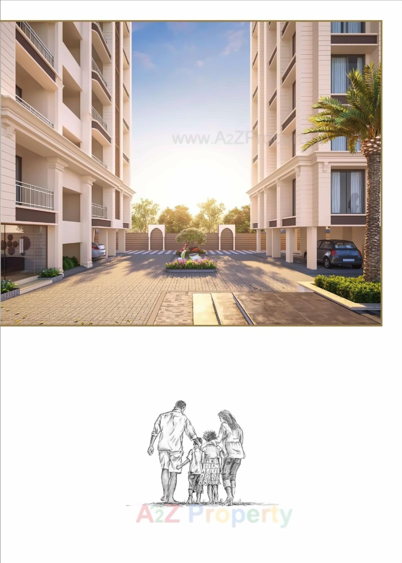 3D Elevation of real estate project Eden Hills located at Varachha, Surat, Gujarat